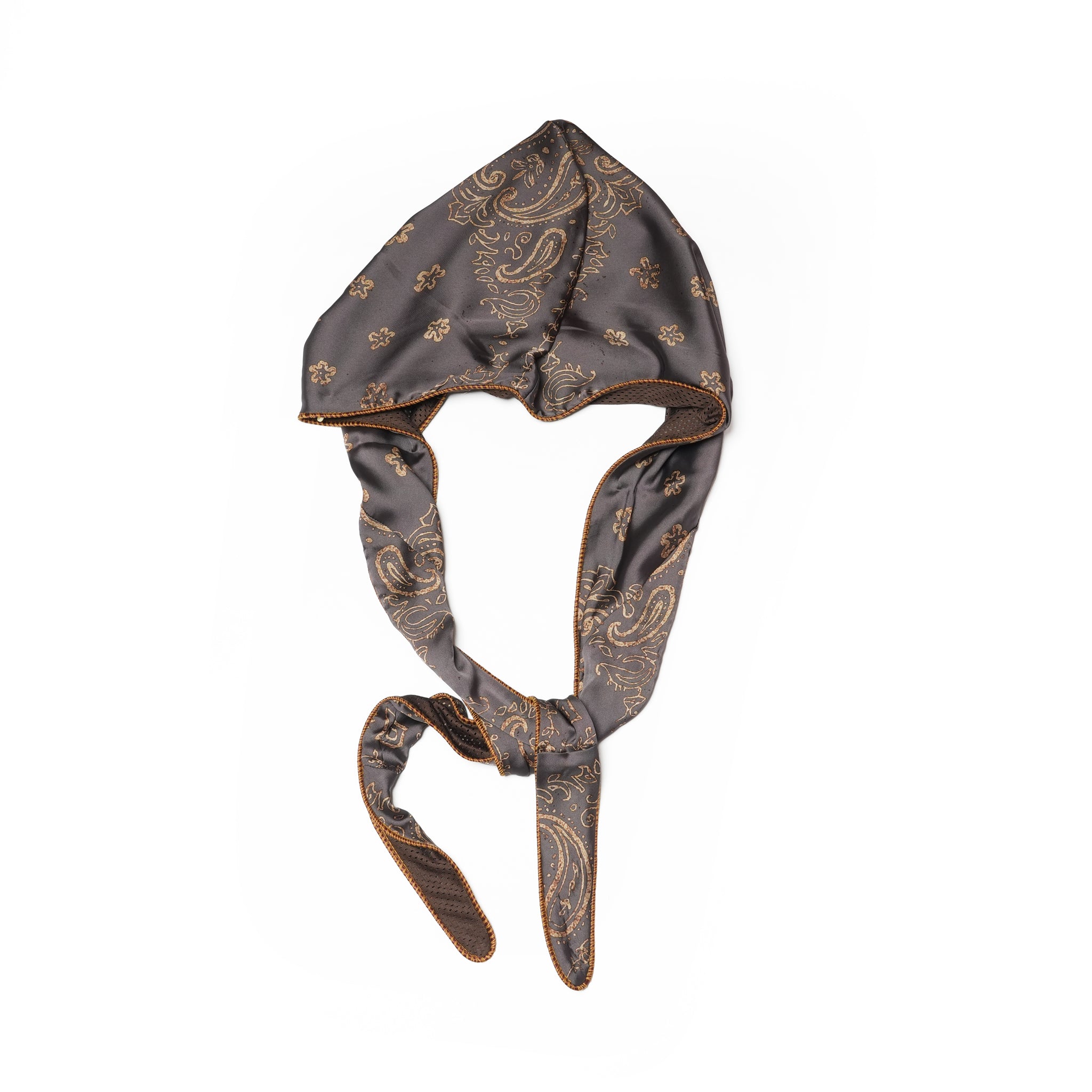 (A)crypsis® Amoeba Paisley Hooded Scarf - Coffee Gold