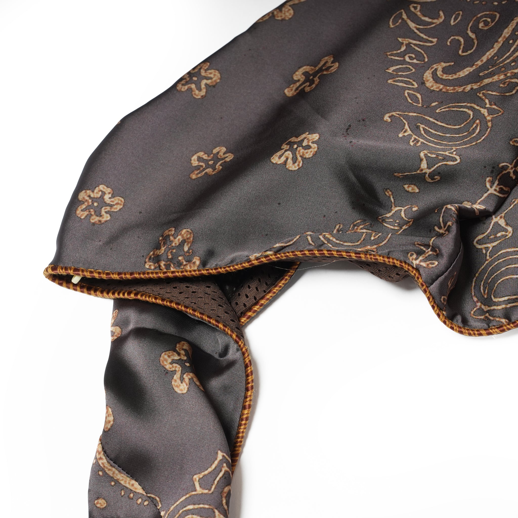 (A)crypsis® Amoeba Paisley Hooded Scarf - Coffee Gold