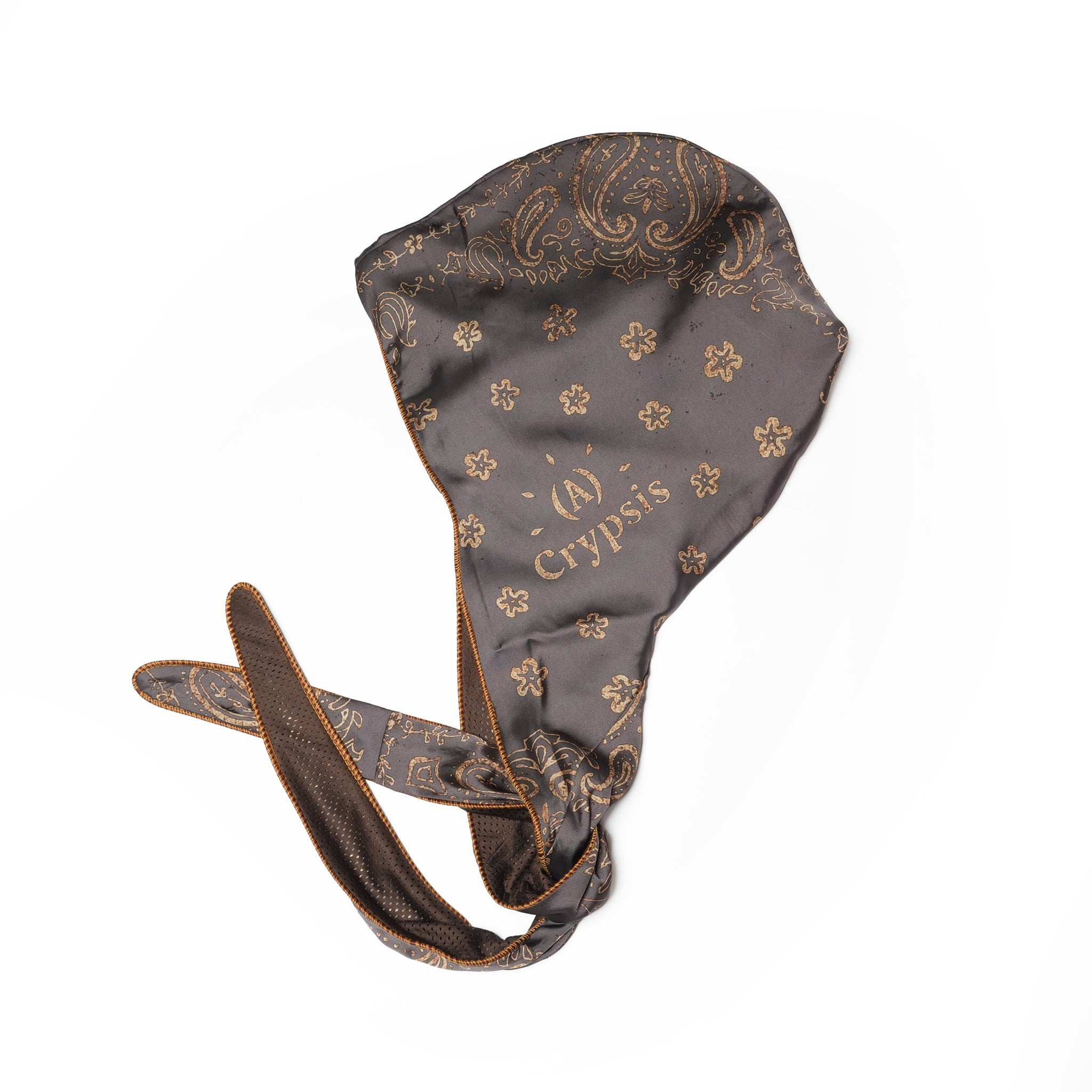 (A)crypsis® Amoeba Paisley Hooded Scarf - Coffee Gold