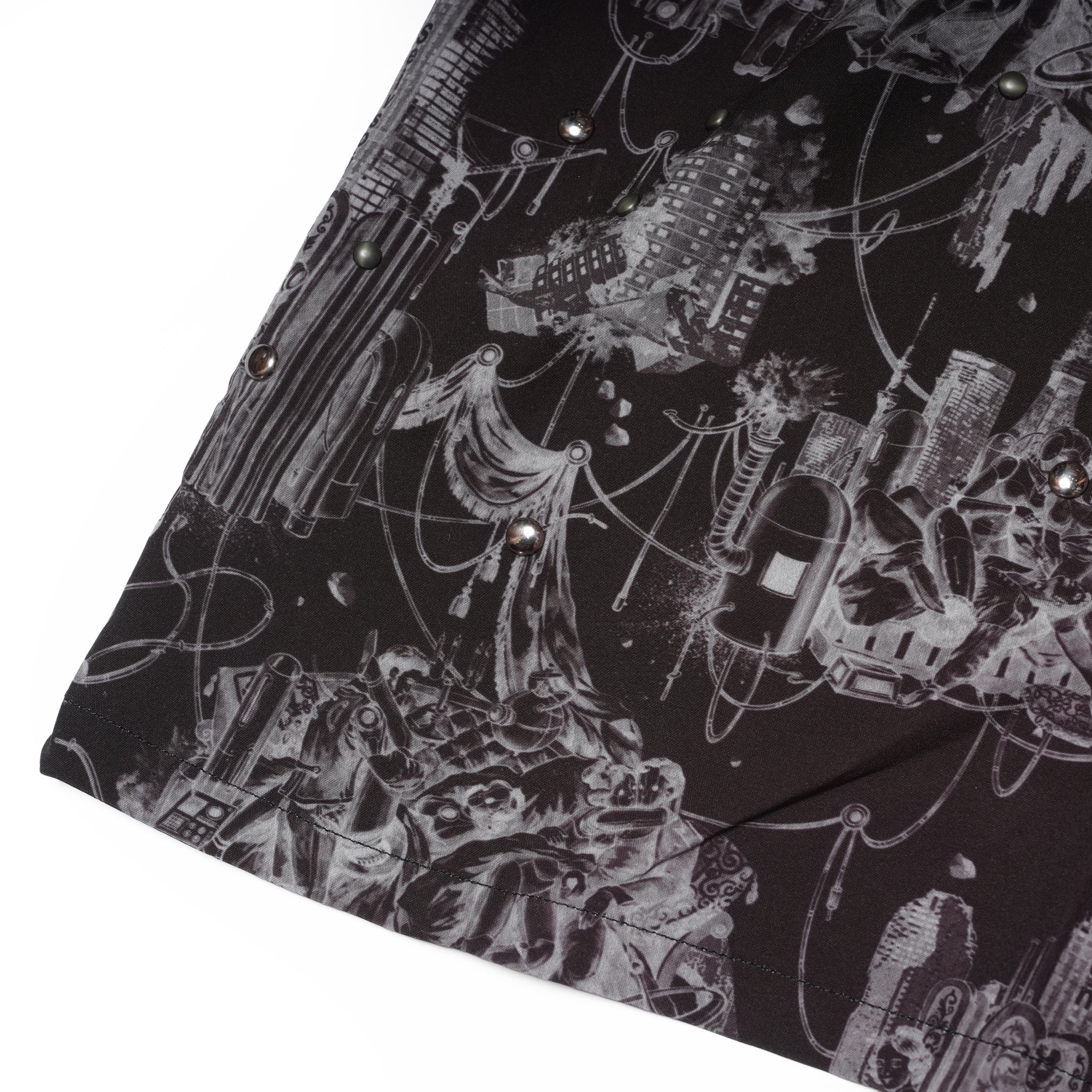 Seivson x (A)crypsis METAL GEM HAWAIIAN SHIRT - BLACK