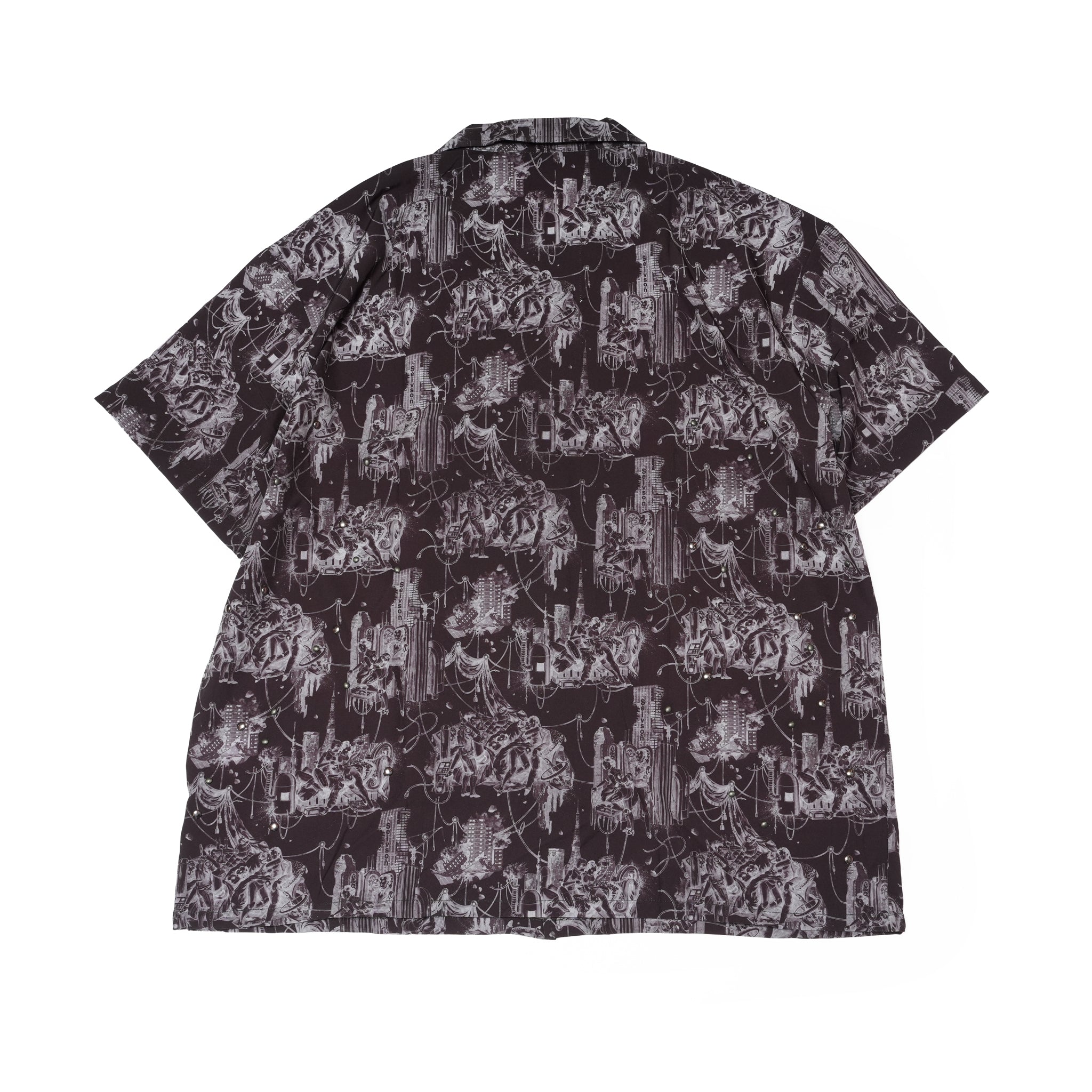 Seivson x (A)crypsis METAL GEM HAWAIIAN SHIRT - BLACK