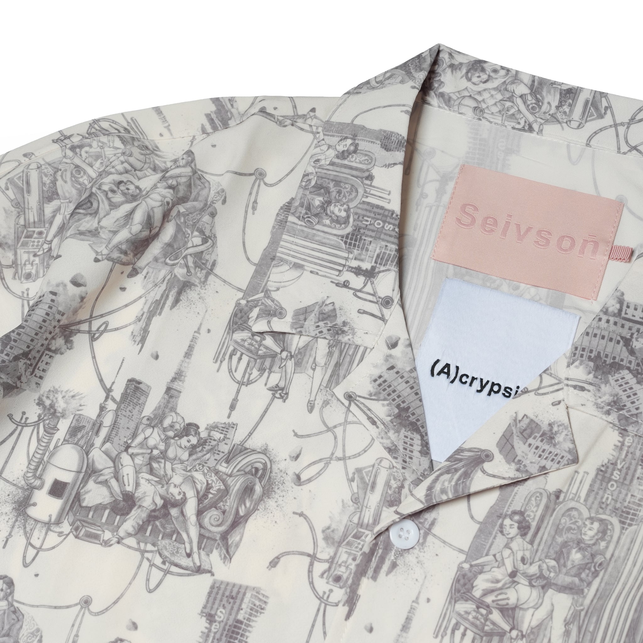 Seivson x (A)crypsis METAL GEM HAWAIIAN SHIRT - BLUE