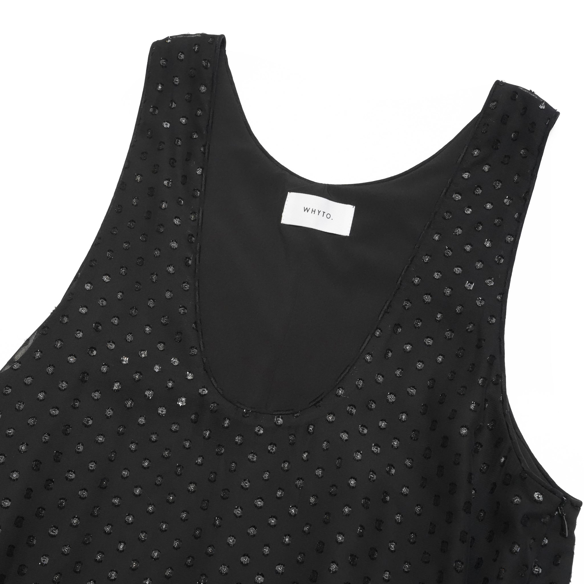 u neck cocoon dress – Blackdot | WHT26HOP4079_Blackdot | WHYTO