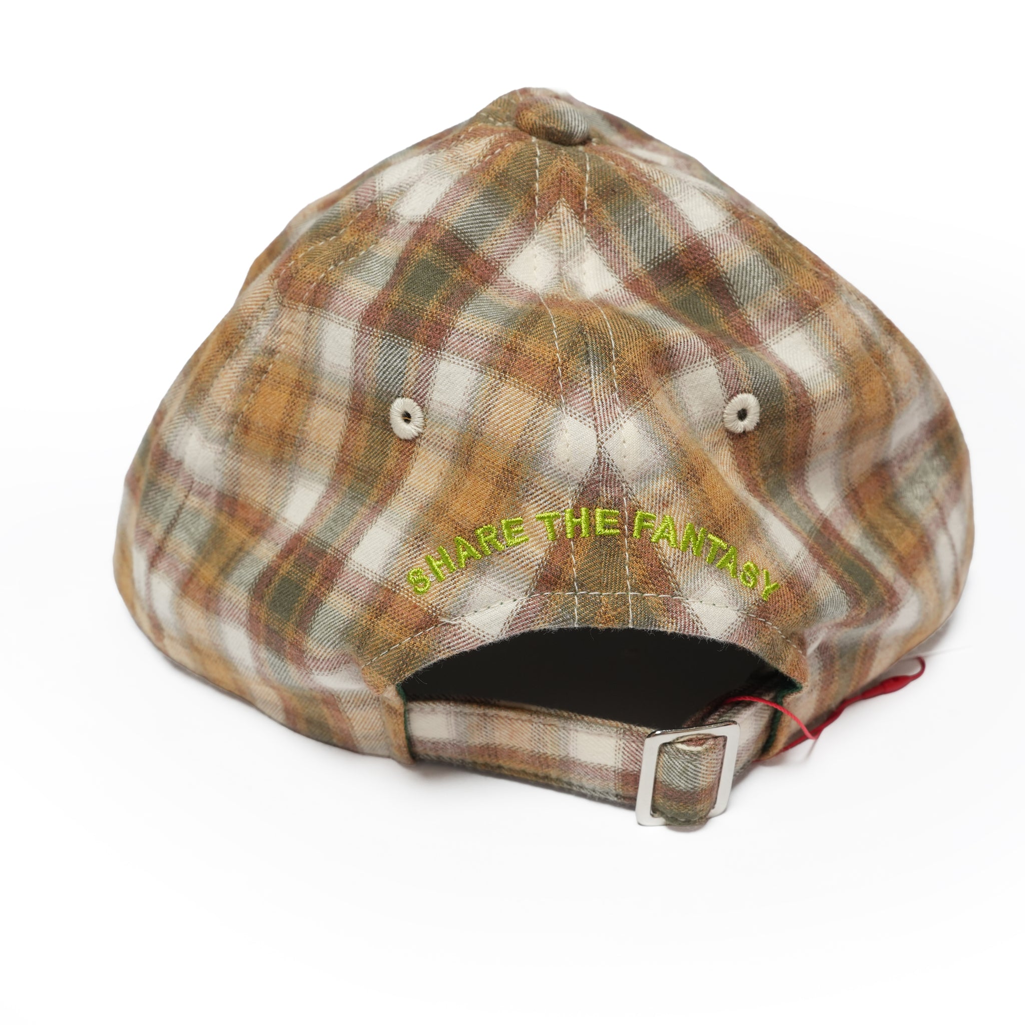 6 PANEL LONG BRIM CAP – Blush Beige(Check) | SHARE THE FANTASY