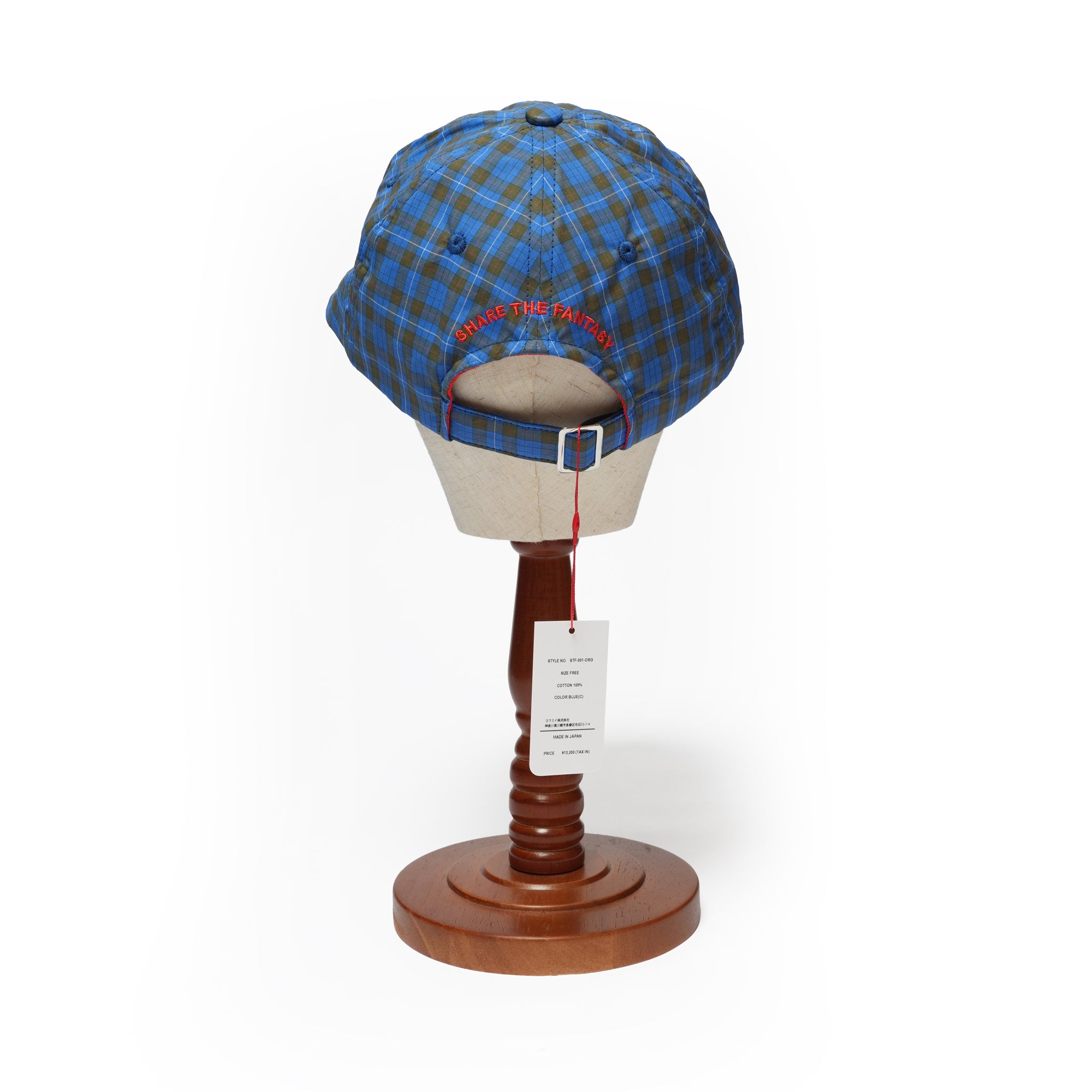 6 PANEL LONG BRIM CAP – Blue(Check) | SHARE THE FANTASY