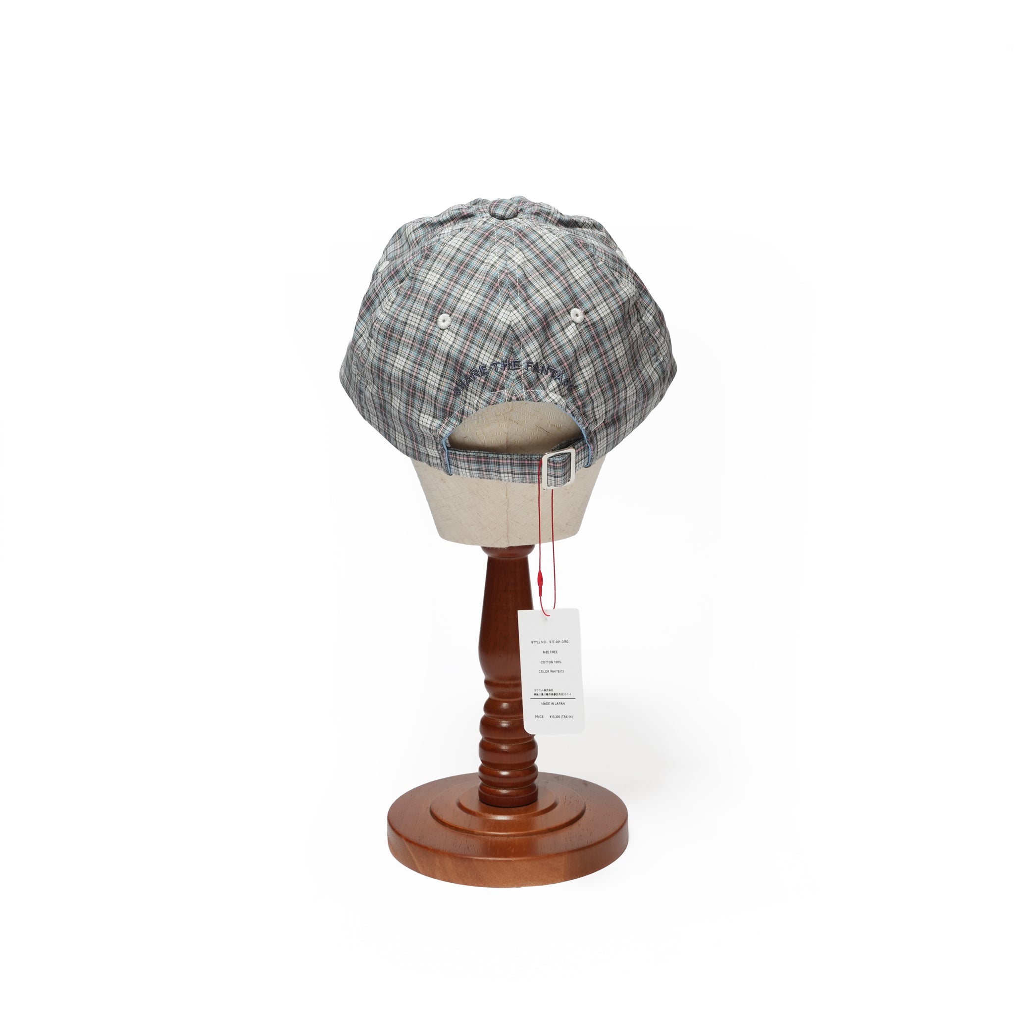 6 PANEL LONG BRIM CAP – White(Check) | SHARE THE FANTASY