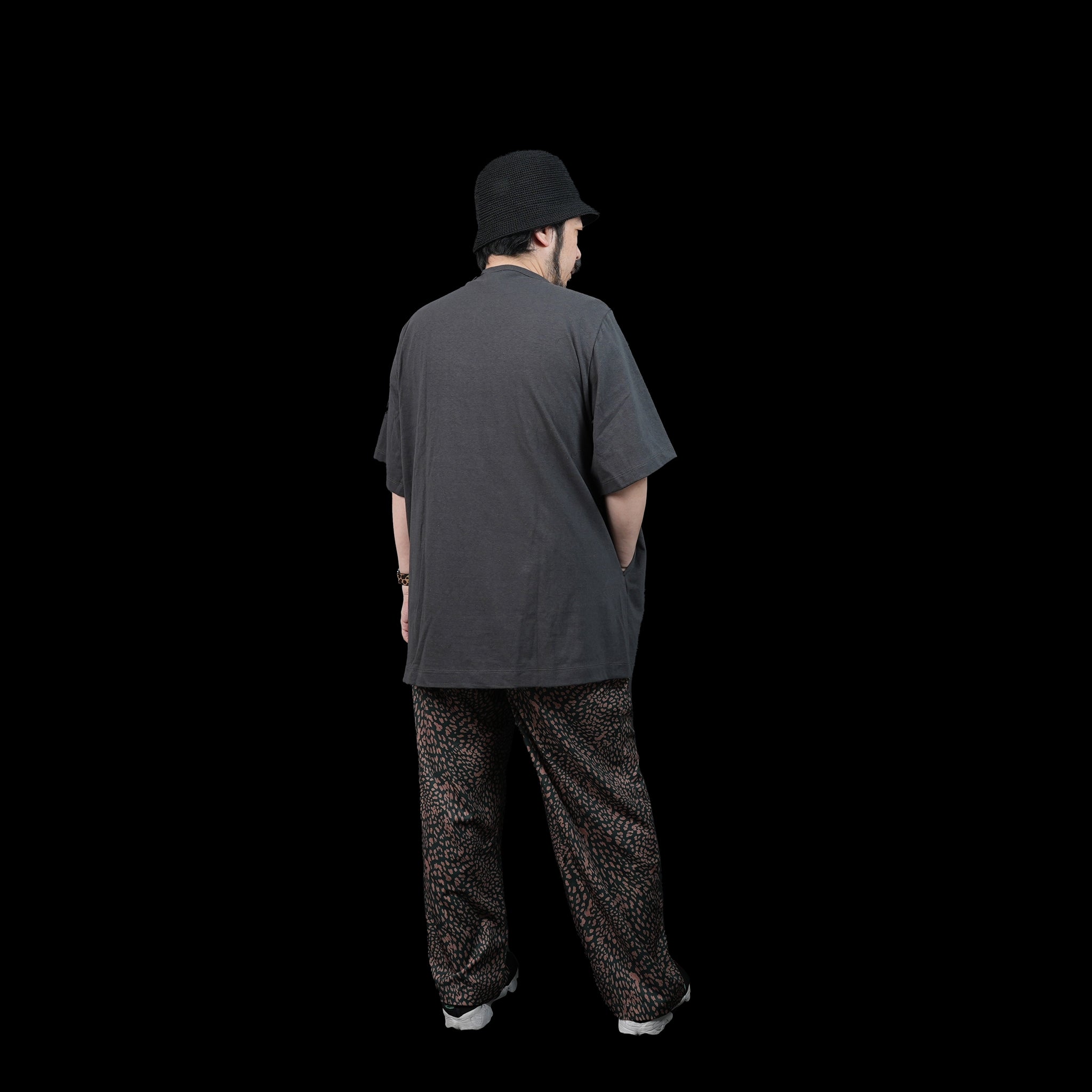 No:HUE-04 | Name:3 Pockets T-Shirt / Middle Length | Color:White/Black | Size:Free【Big P Product】【ネコポス選択可能】