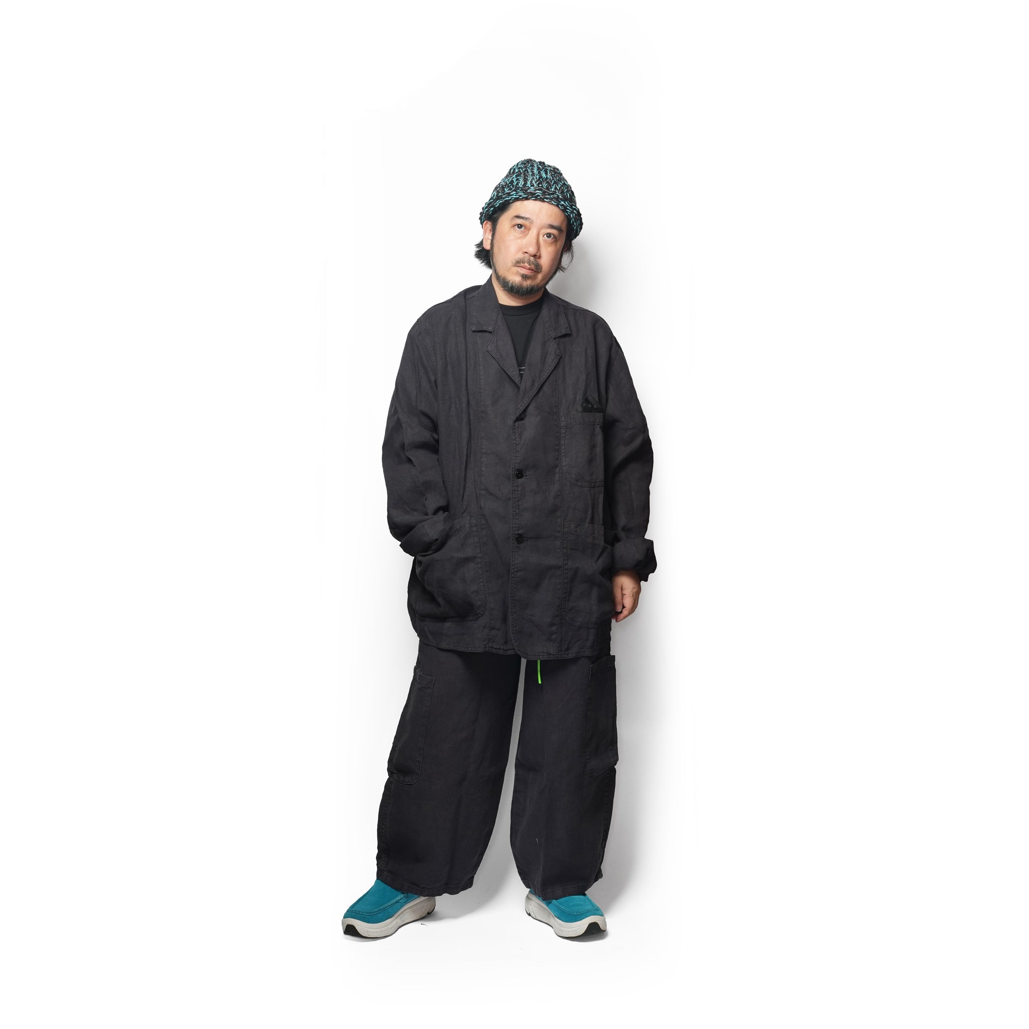 F.D.A. Black Sesame Linen Dinner Jacket | Meals Clothing