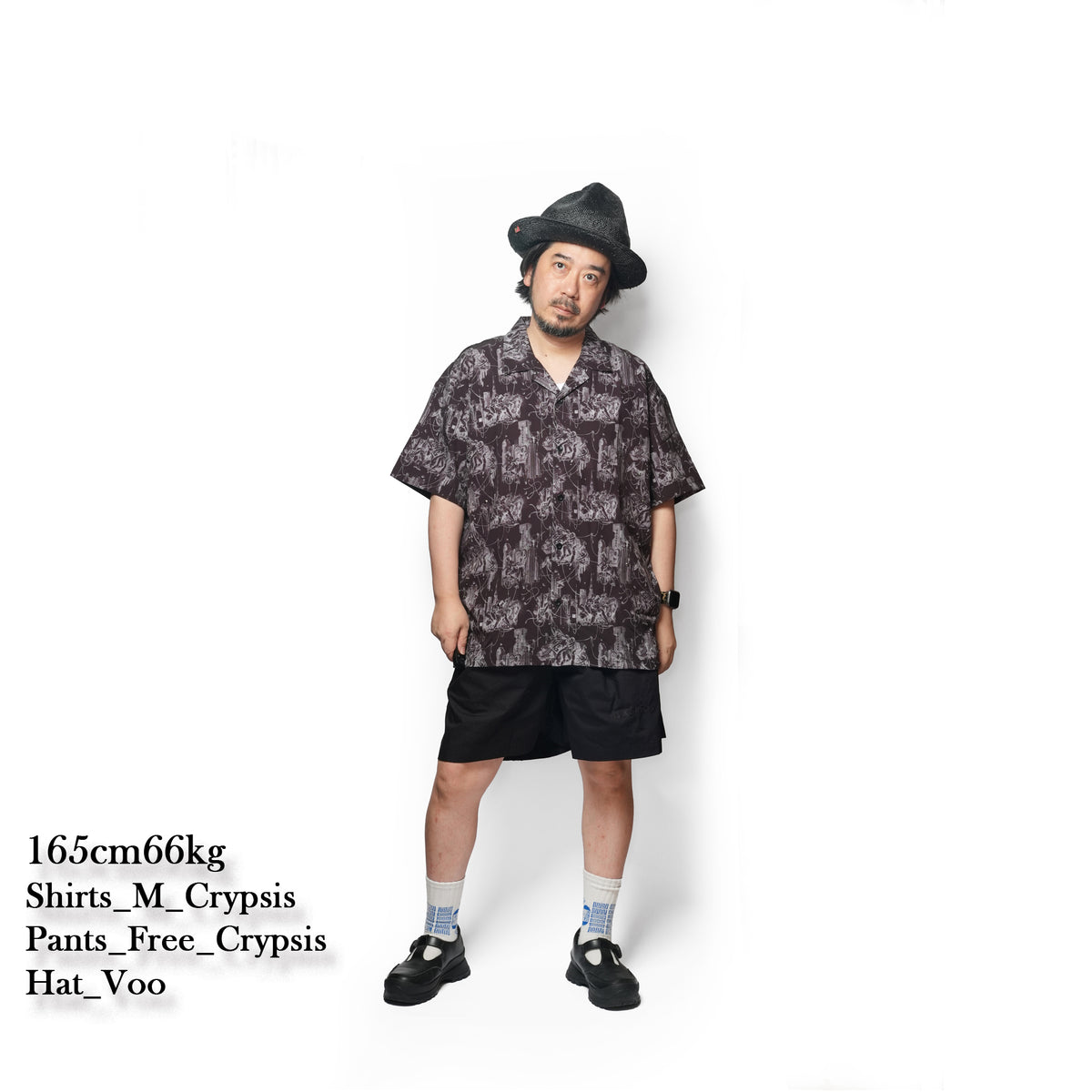 Seivson x (A)crypsis METAL GEM HAWAIIAN SHIRT - BLACK