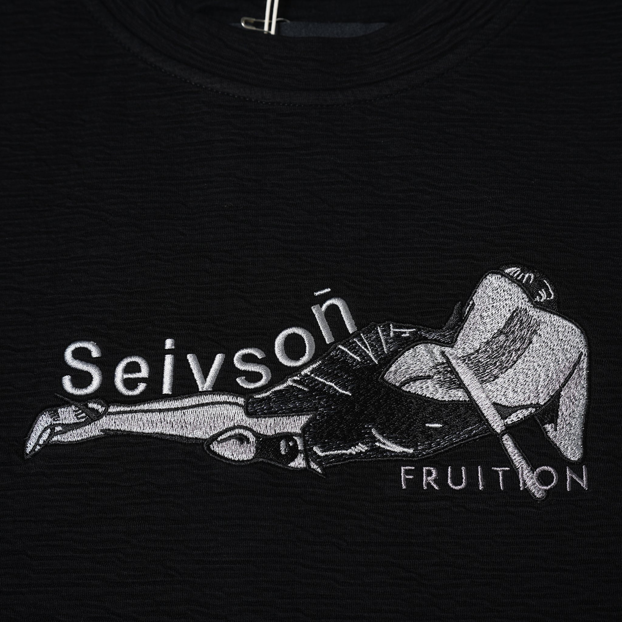 No:Seivson tee | Name:Seivson x FRUITION "Hand Embroidered Goddess of Harvest Demeter T-SHIRT" Black【SEIVSON_セイブソン】