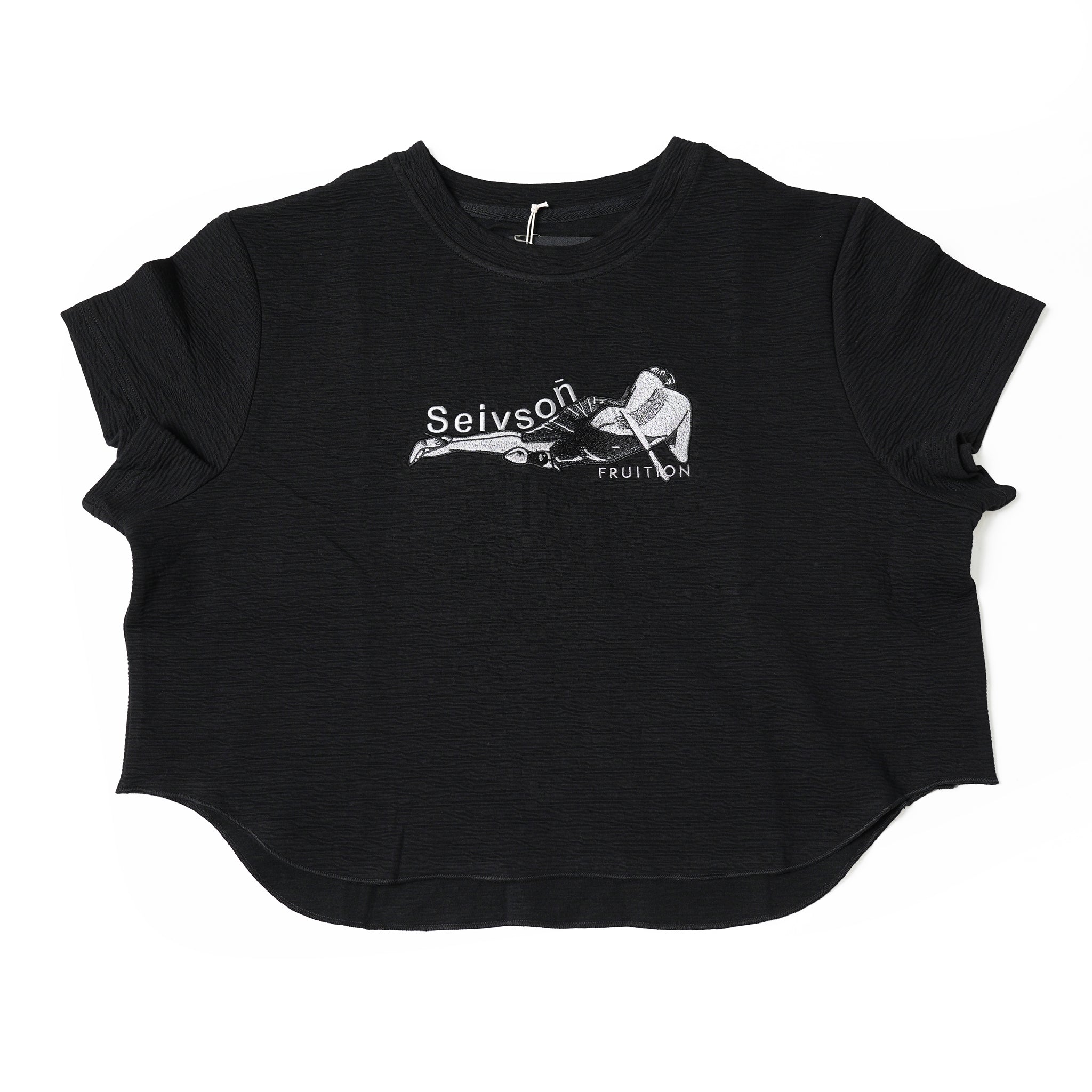 No:Seivson tee | Name:Seivson x FRUITION "Hand Embroidered Goddess of Harvest Demeter T-SHIRT" Black【SEIVSON_セイブソン】