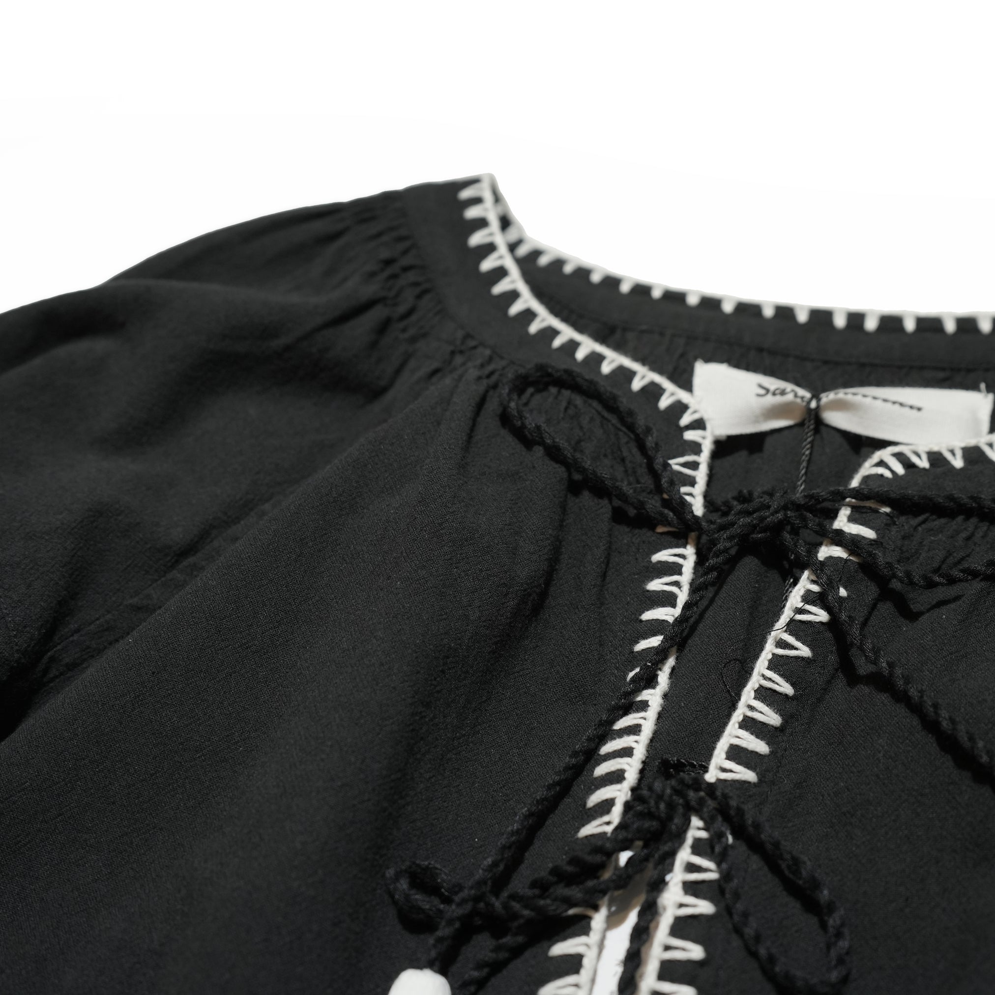 KAZAKHSTAN PATCHWORK EMB DRESS – Black | SARAMALLIKA