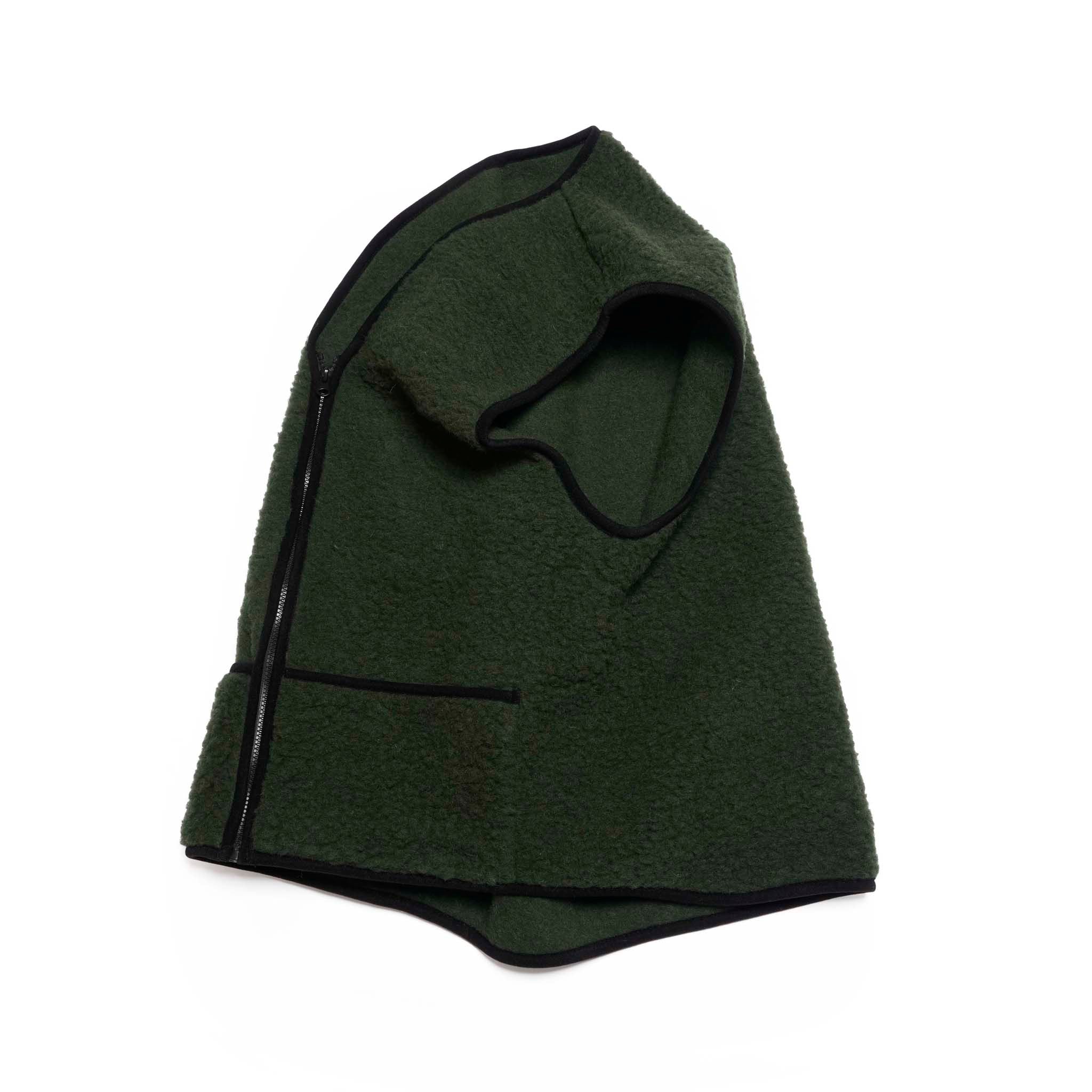 V neck Zip Vest | Color_Natural / Dark Green | No_1860V【COLDBREAKER】