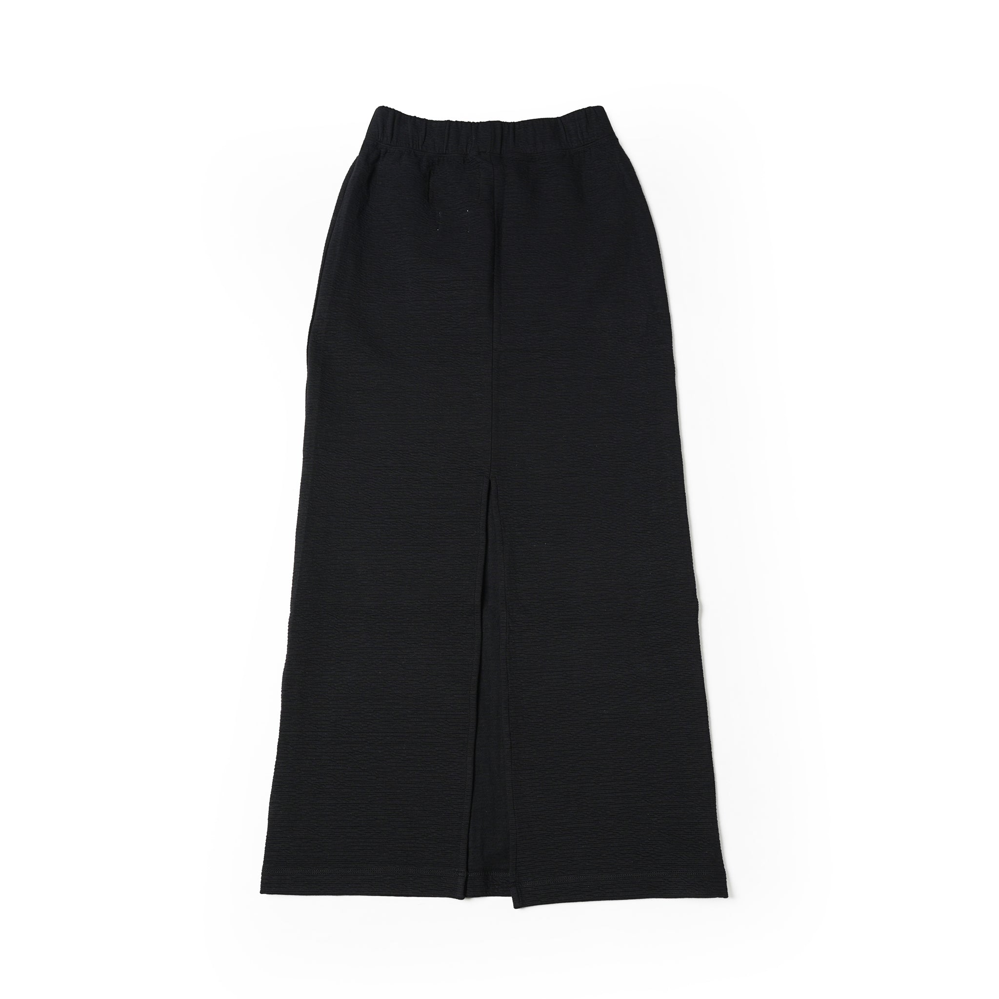 No:Seivson Skirt | Name:Seivson x FRUITION "Fruit Leather Textured Wrinkle-Free Fabric Screw Slit Long Dress" Black【SEIVSON_セイブソン】