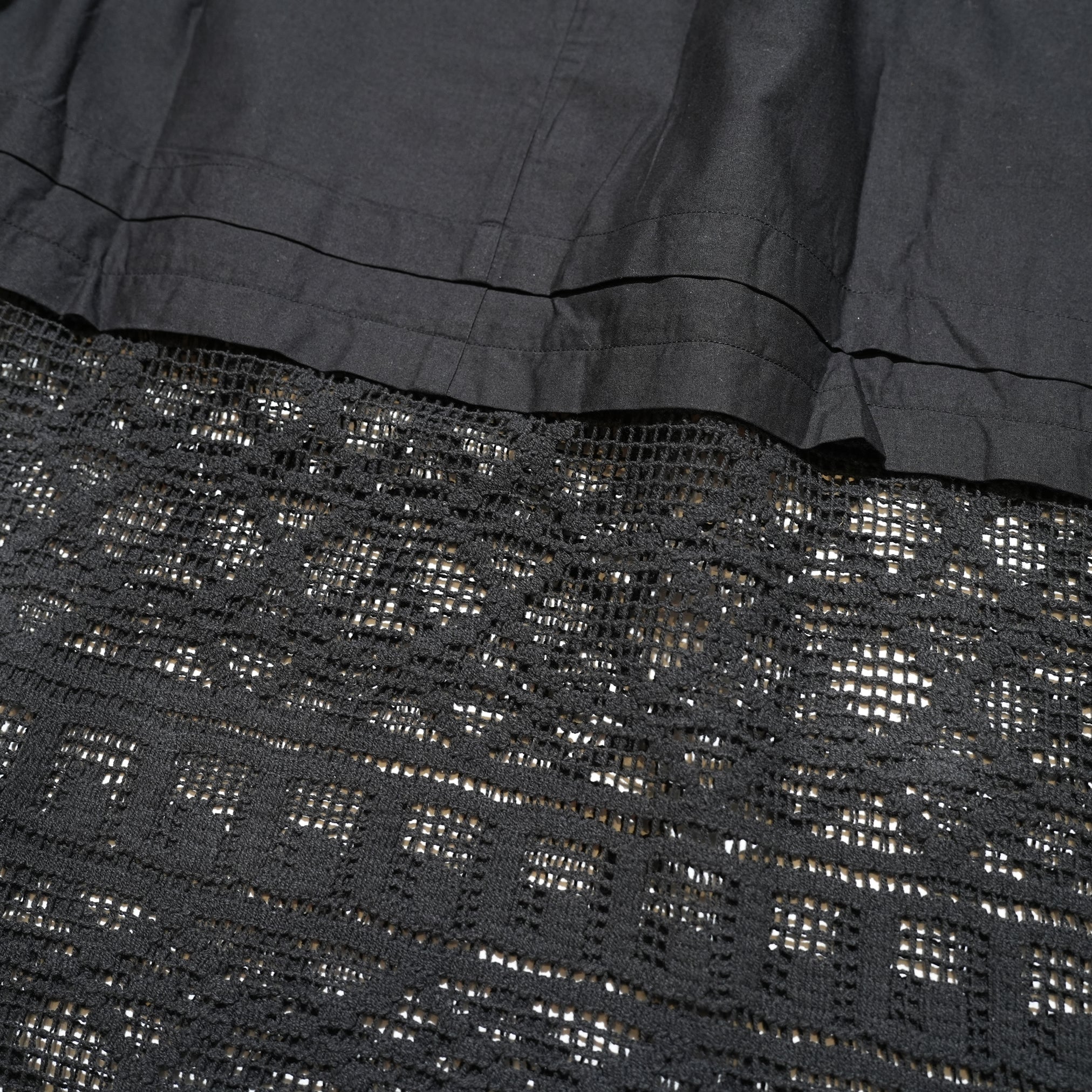 020441SS1B | GEOMETRIC LACE JOINT DRESS | Color:Black【SARA MALLIKA_サラマリカ】【archive】