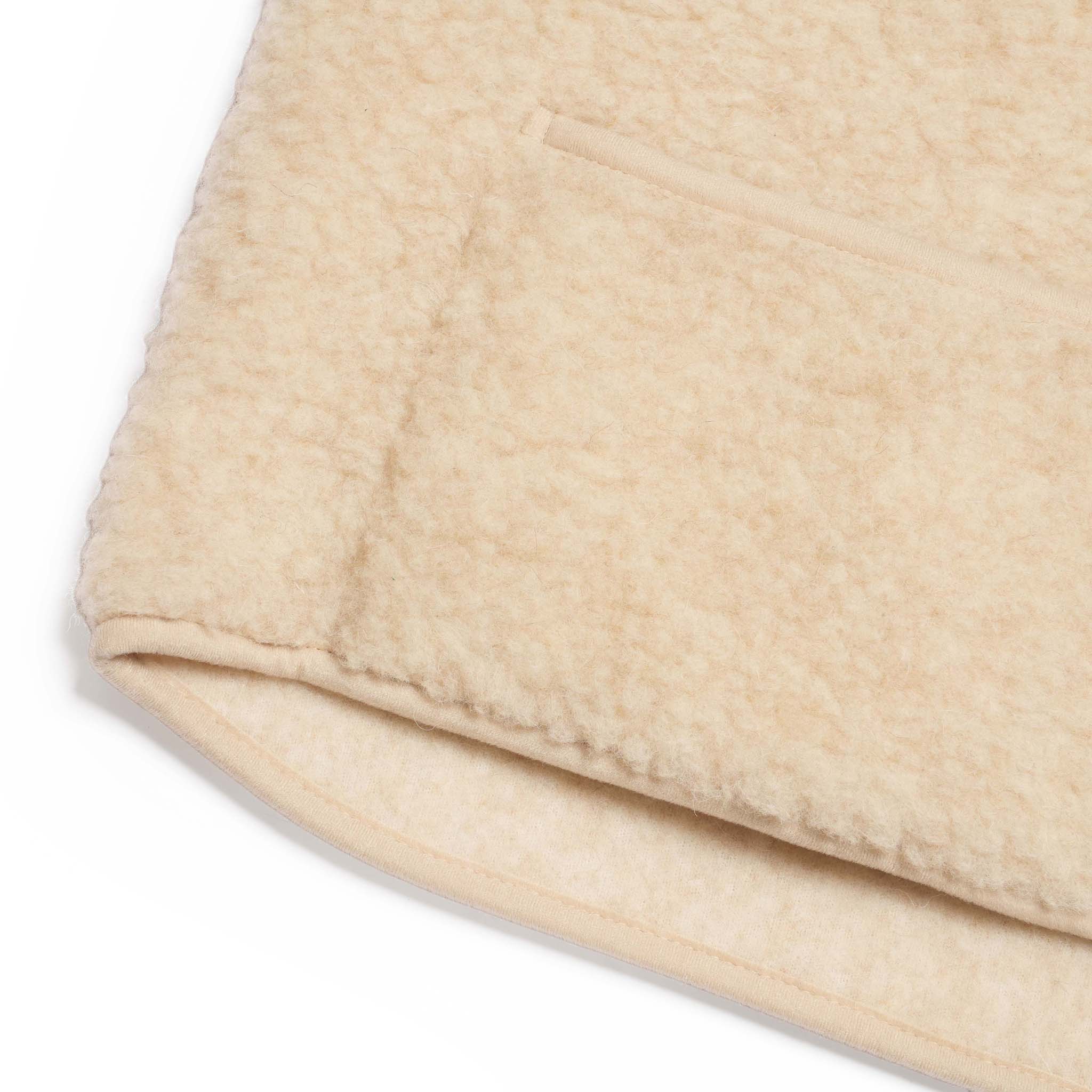 V neck Zip Vest | Color_Natural / Dark Green | No_1860V【COLDBREAKER】