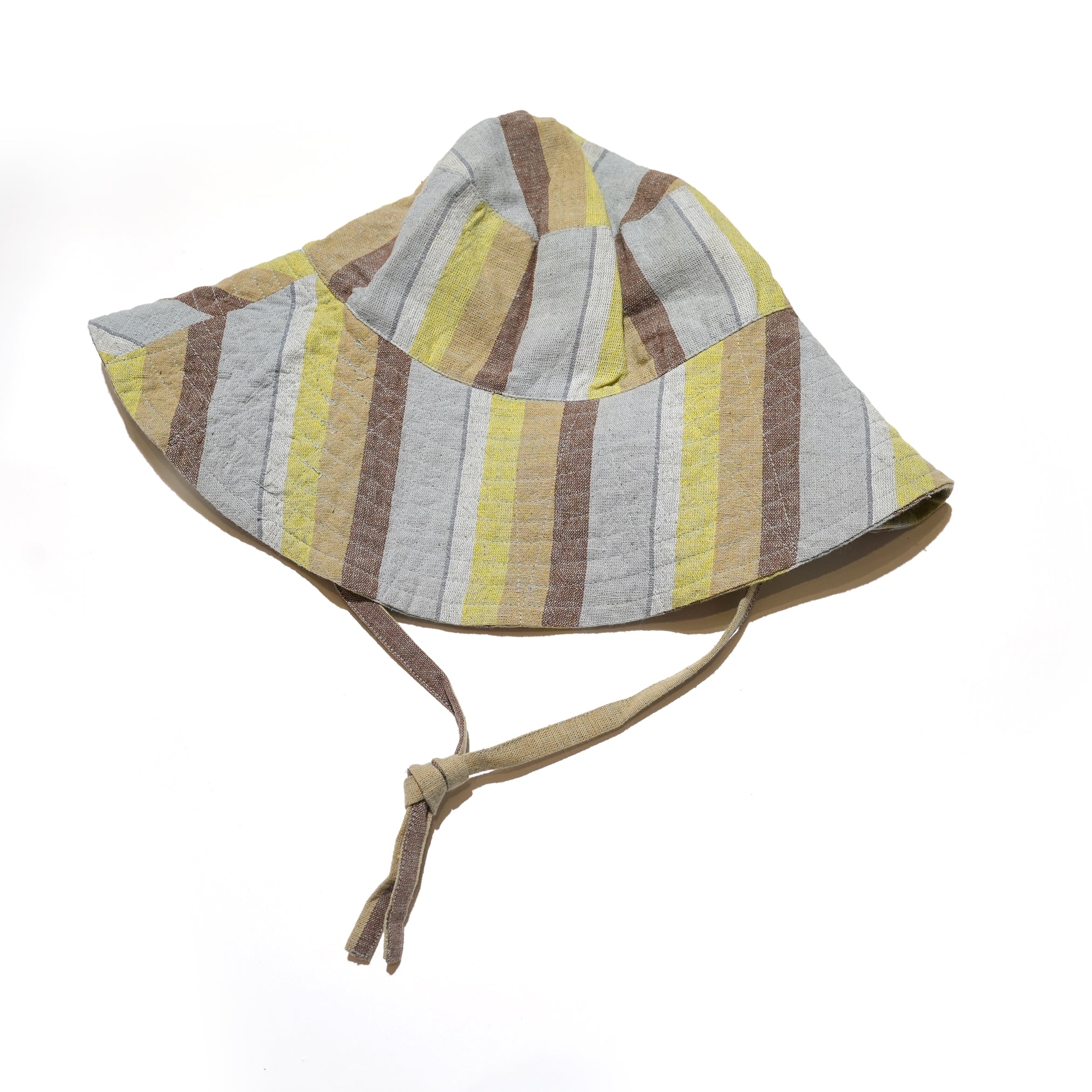 027041SB5 | WIDE STRIPE HAT | Color:Yellow【SARA MALLIKA_サラマリカ】【ネコポス選択可能】