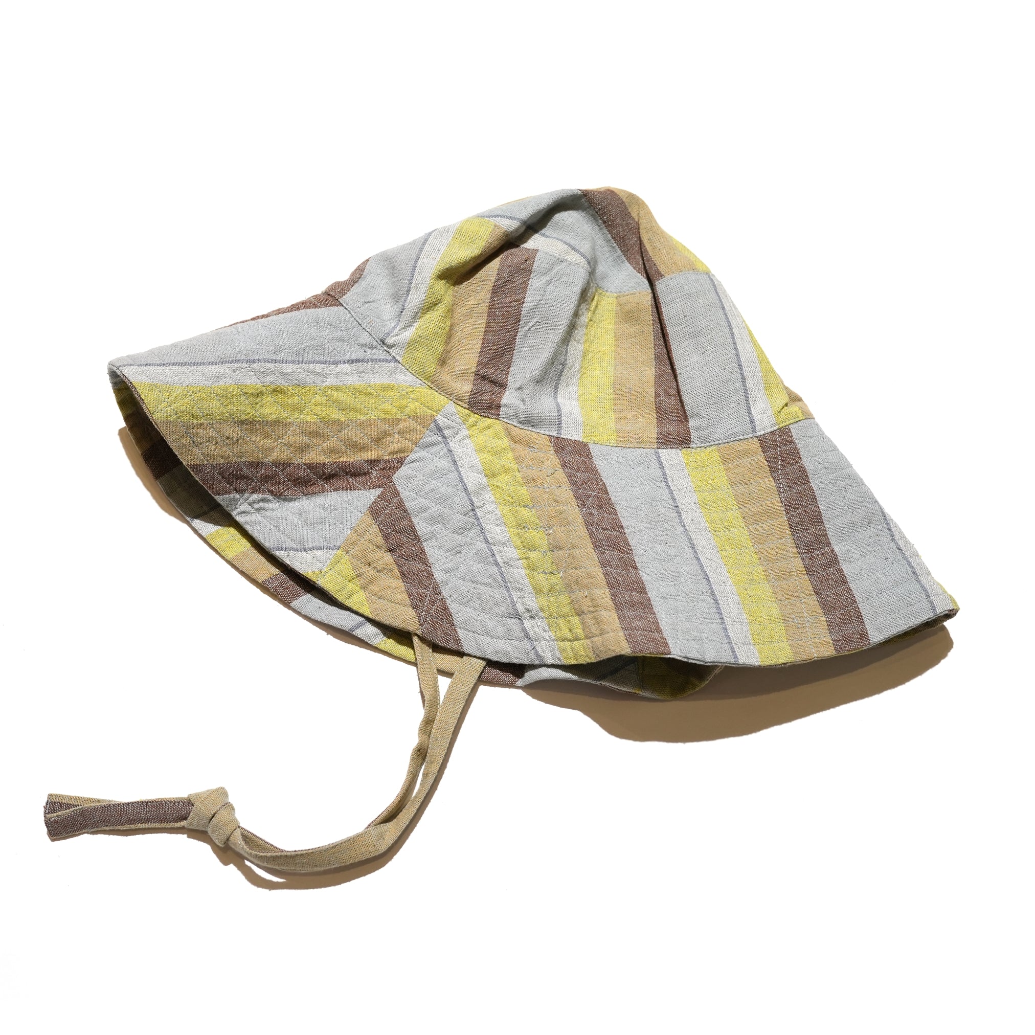 027041SB5 | WIDE STRIPE HAT | Color:Yellow【SARA MALLIKA_サラマリカ】【ネコポス選択可能】