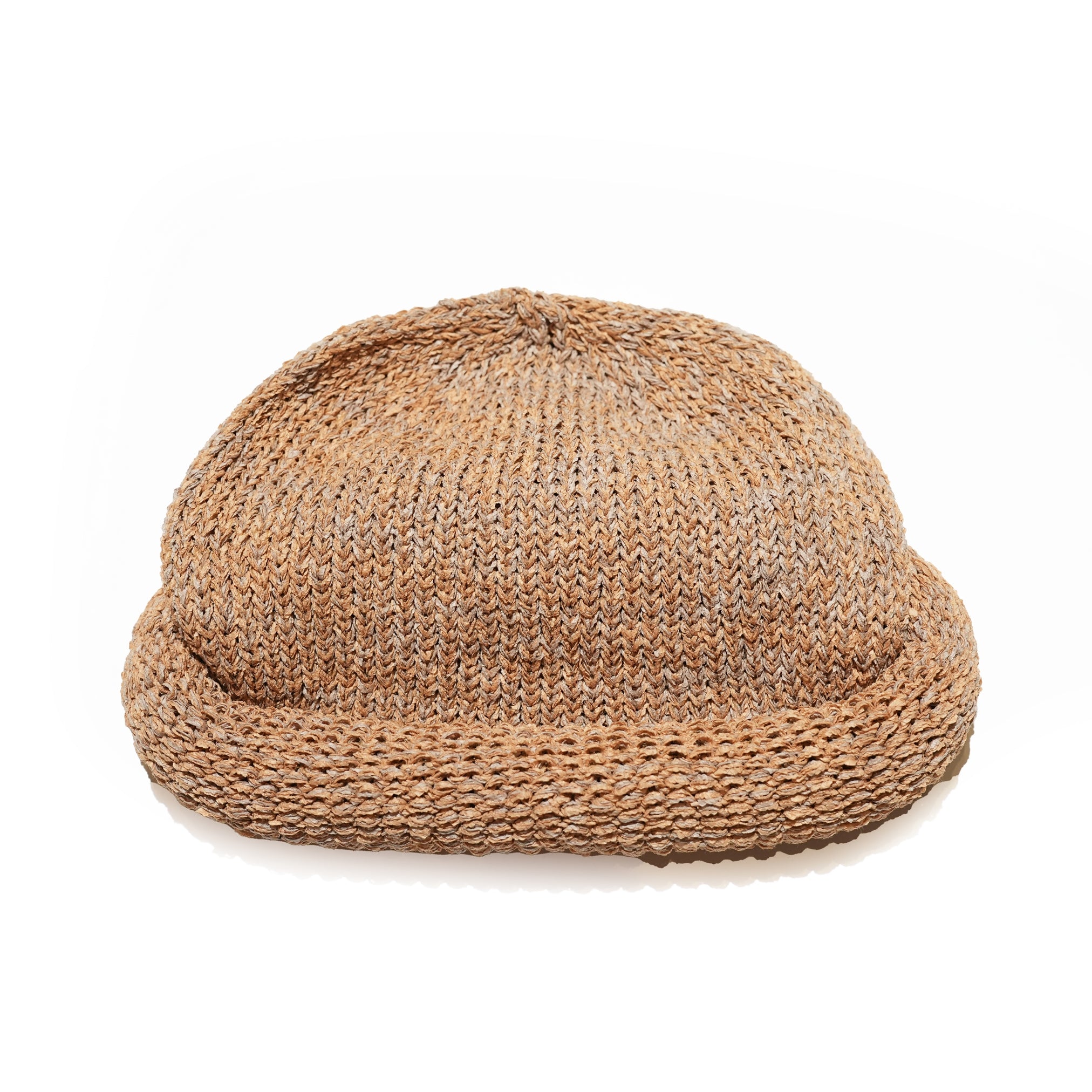 IA-24-097 | Roll Knit Cap – Black/Beige | INDIETRO ASSOCIATION