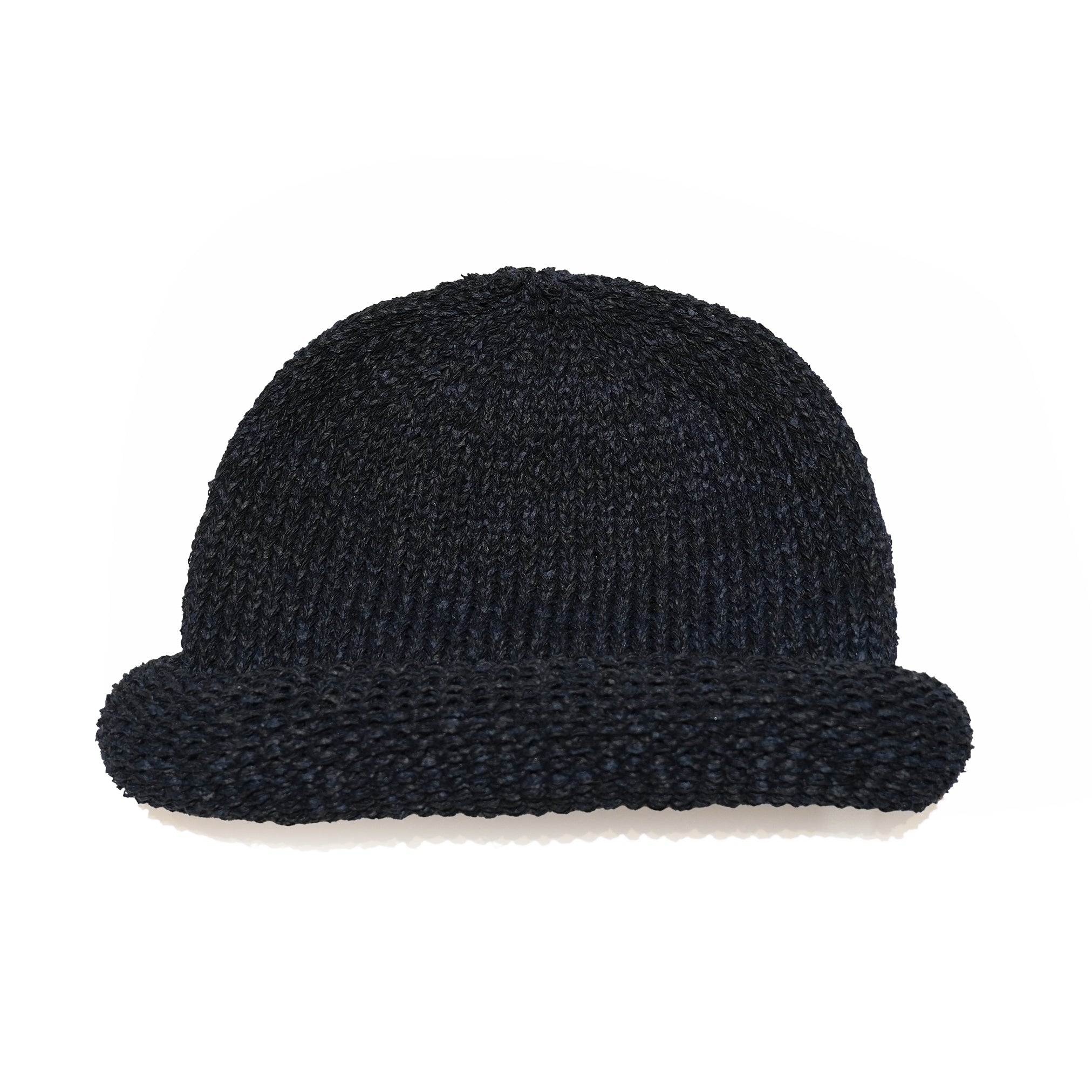 IA-24-097 | Roll Knit Cap – Black/Beige | INDIETRO ASSOCIATION