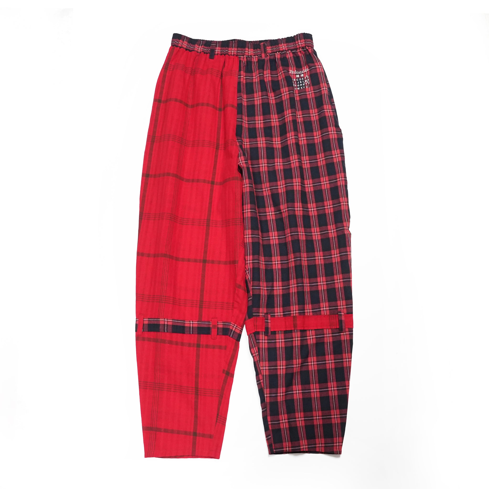 MIX CHECK BONTAGE PANTS | Color_Red | No_SF26SS-16_Red【STOF_ストフ】