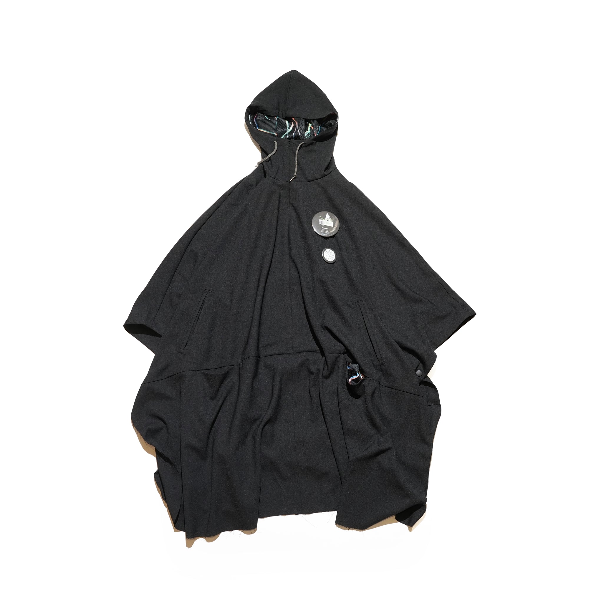 SF24SS-14B | Reflax(R) Happi Poncho Hoodie | Color:Black【STOF_ストフ】【archive】