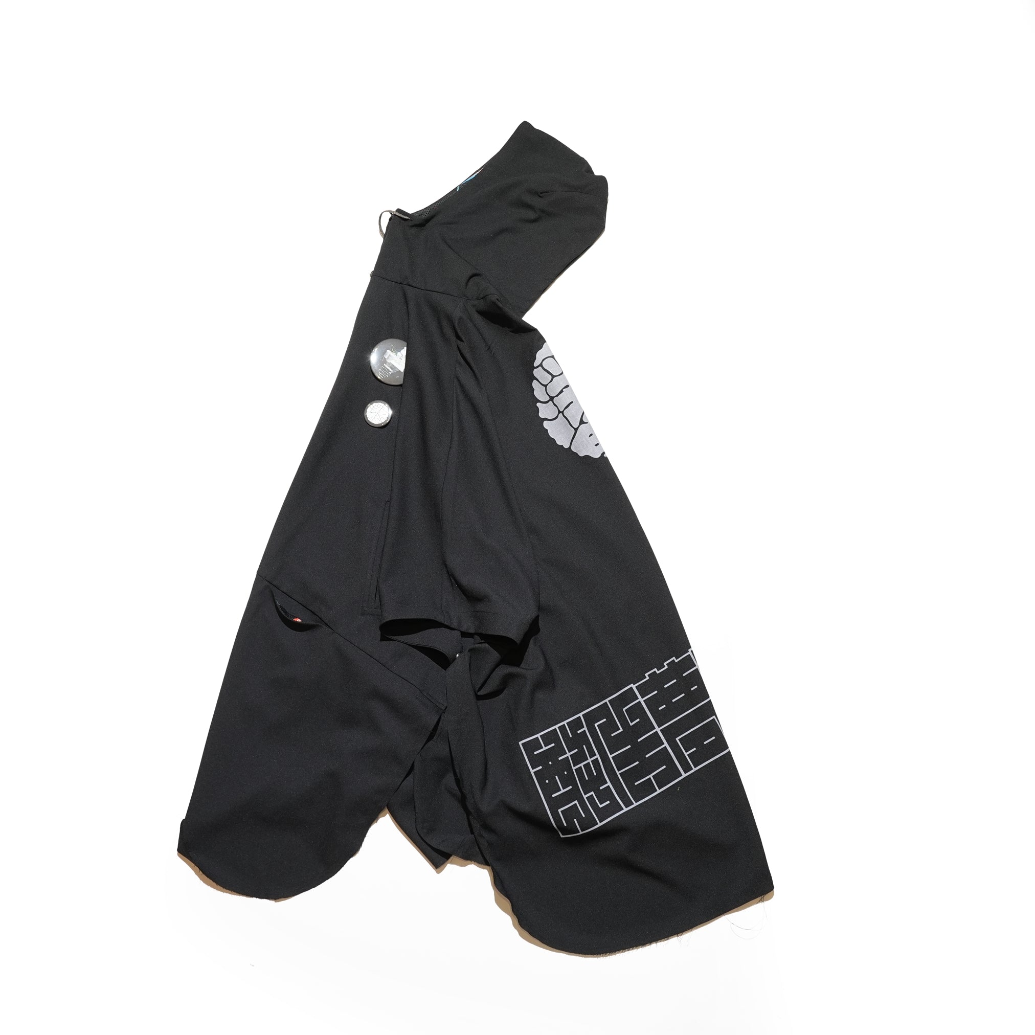 SF24SS-14B | Reflax(R) Happi Poncho Hoodie | Color:Black【STOF_ストフ】【archive】