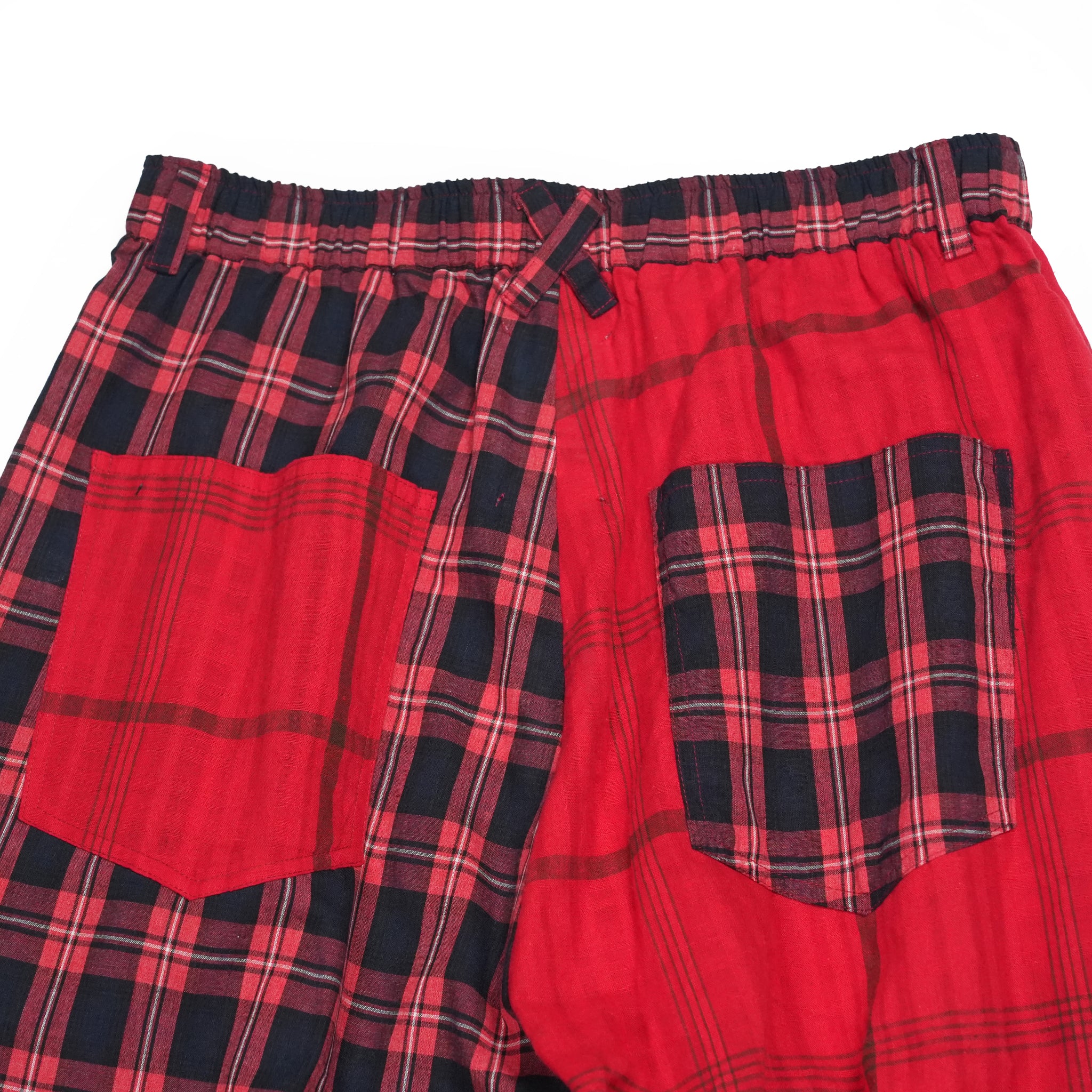 MIX CHECK BONTAGE PANTS– Red | STOF