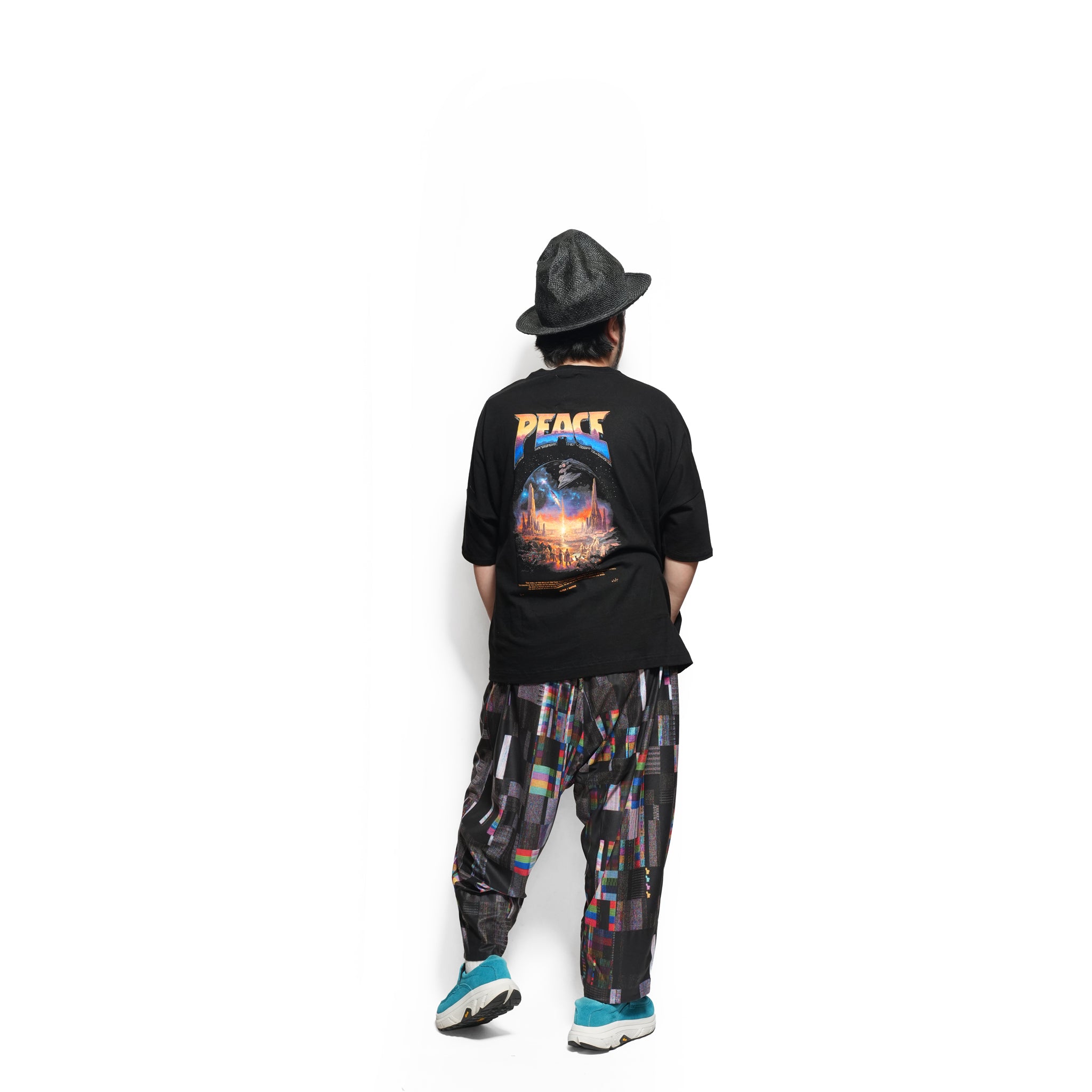Glitchcheck Wide Pants – Black | STOF