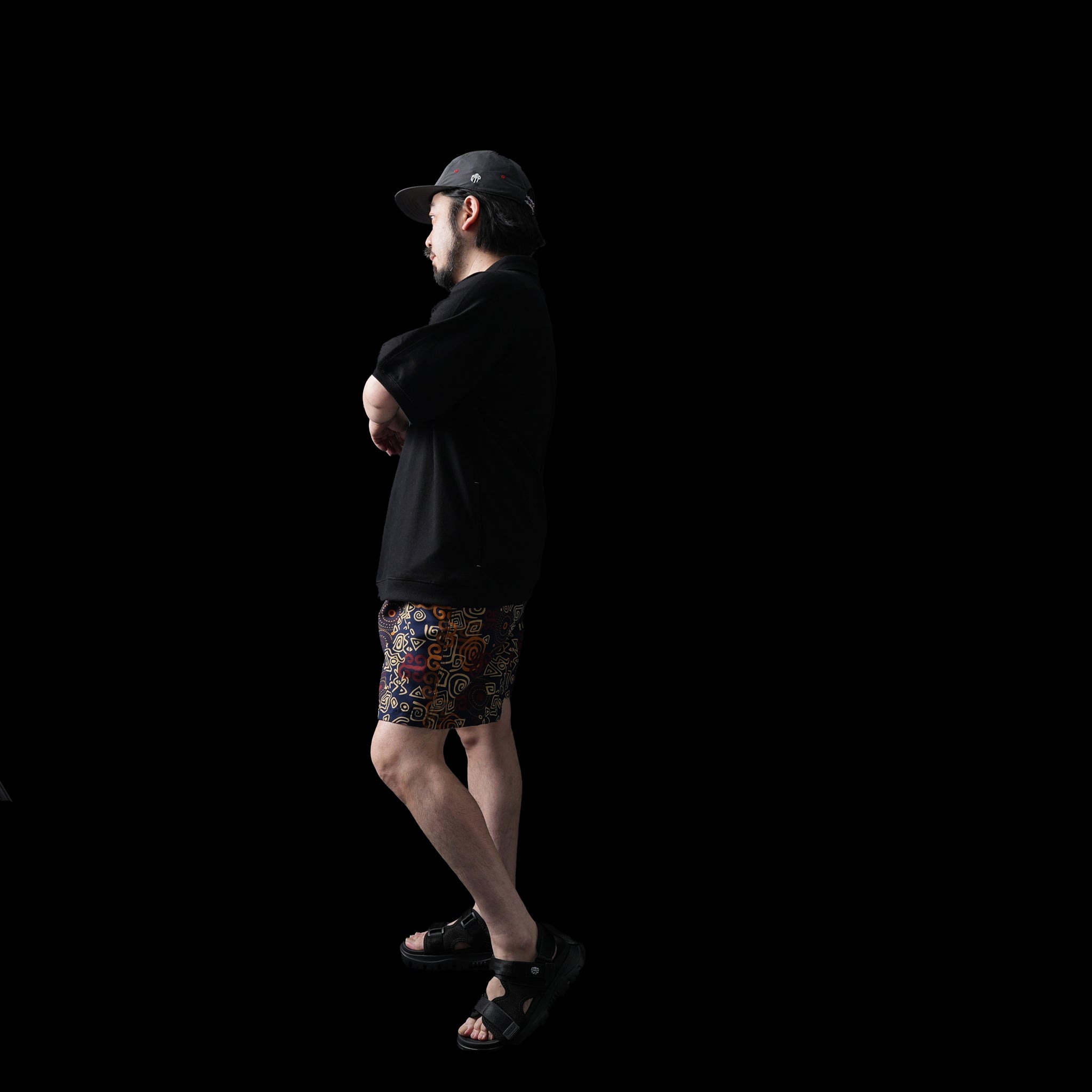 M31351-4 | Easy Baggy Shorts w/ Quick Release Buckle | Color:Shawn Print【MONITALY_モニタリー】