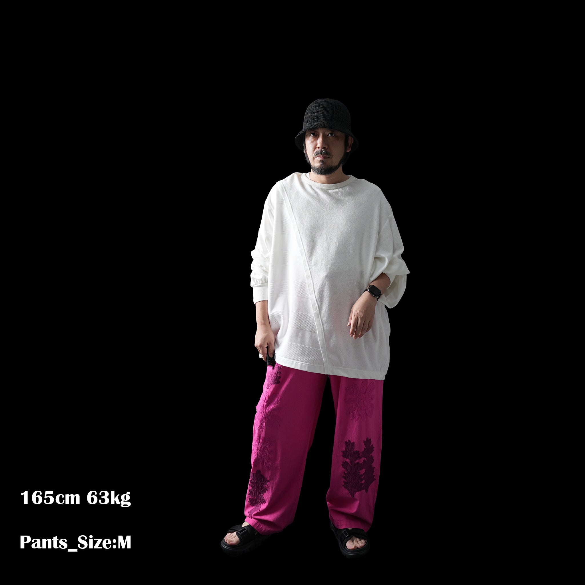 COTTON FLOWER PATCH WORK PANTS – Pink | SARAMALLIKA