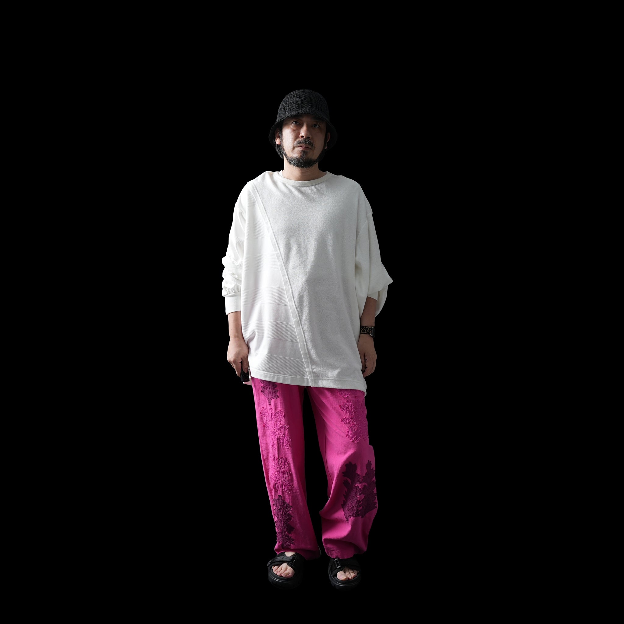 COTTON FLOWER PATCH WORK PANTS – Pink | SARAMALLIKA