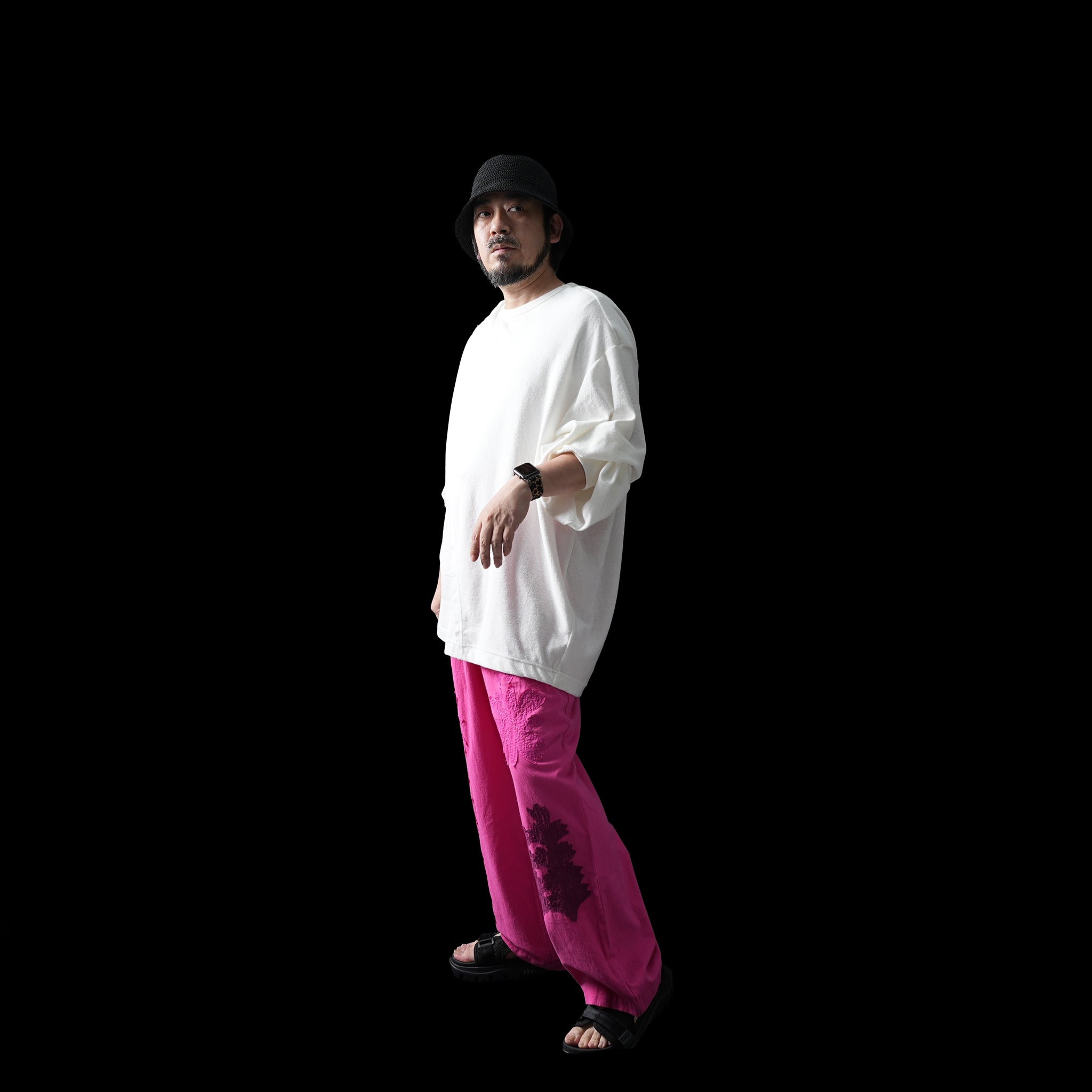 COTTON FLOWER PATCH WORK PANTS – Pink | SARAMALLIKA