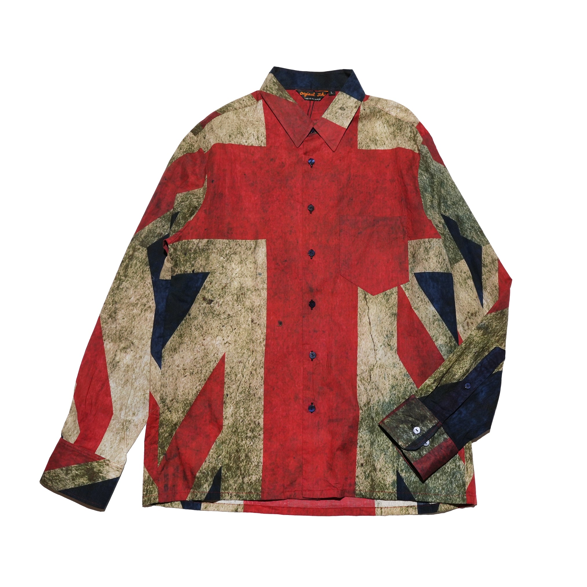 SH531 | DUSTY UNIONJACK SHIRTS TRICOLOUR | Color:Tricolour/Yellow【ORIGINAL JOHN_オリジナルジョン】