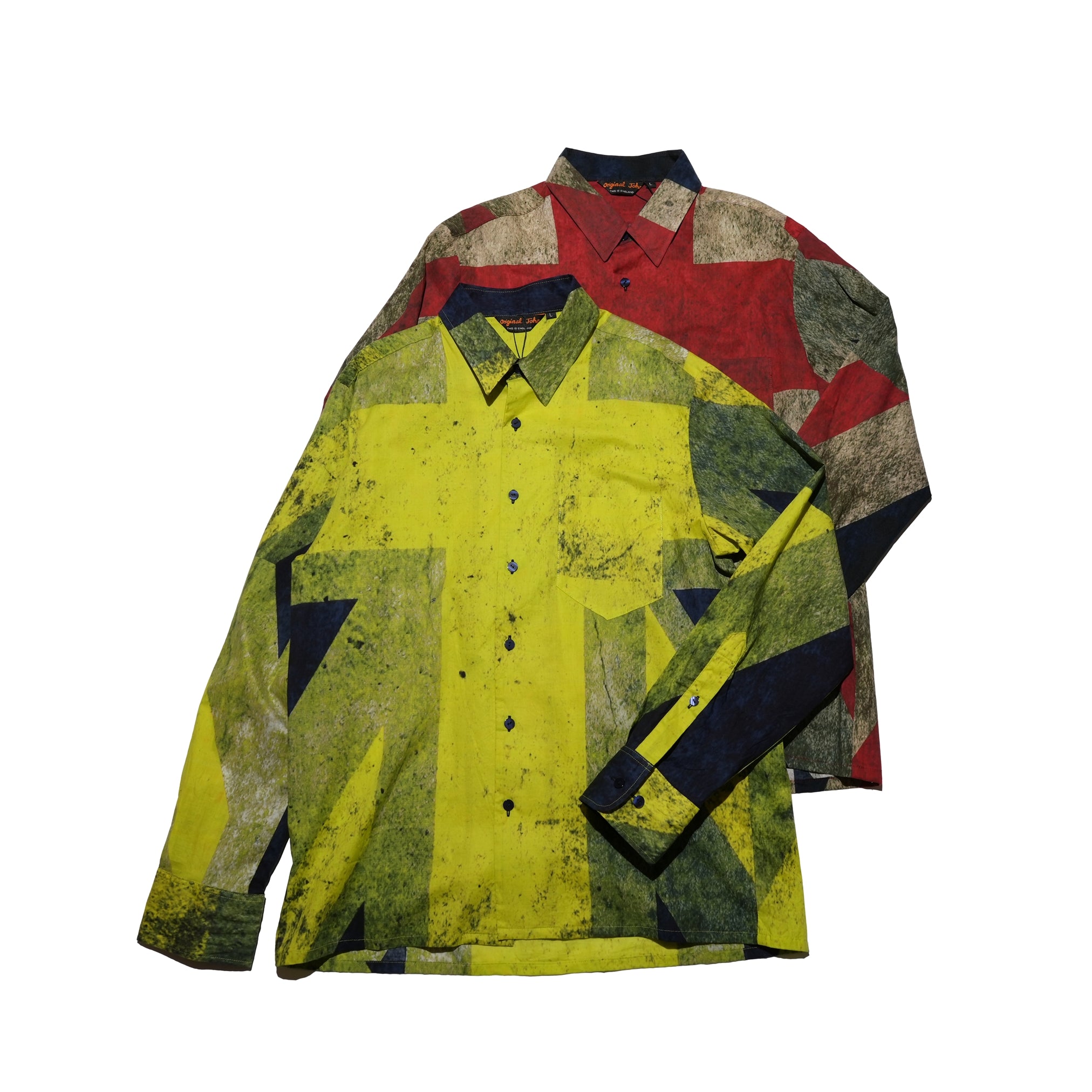 SH531 | DUSTY UNIONJACK SHIRTS TRICOLOUR | Color:Tricolour/Yellow【ORIGINAL JOHN_オリジナルジョン】
