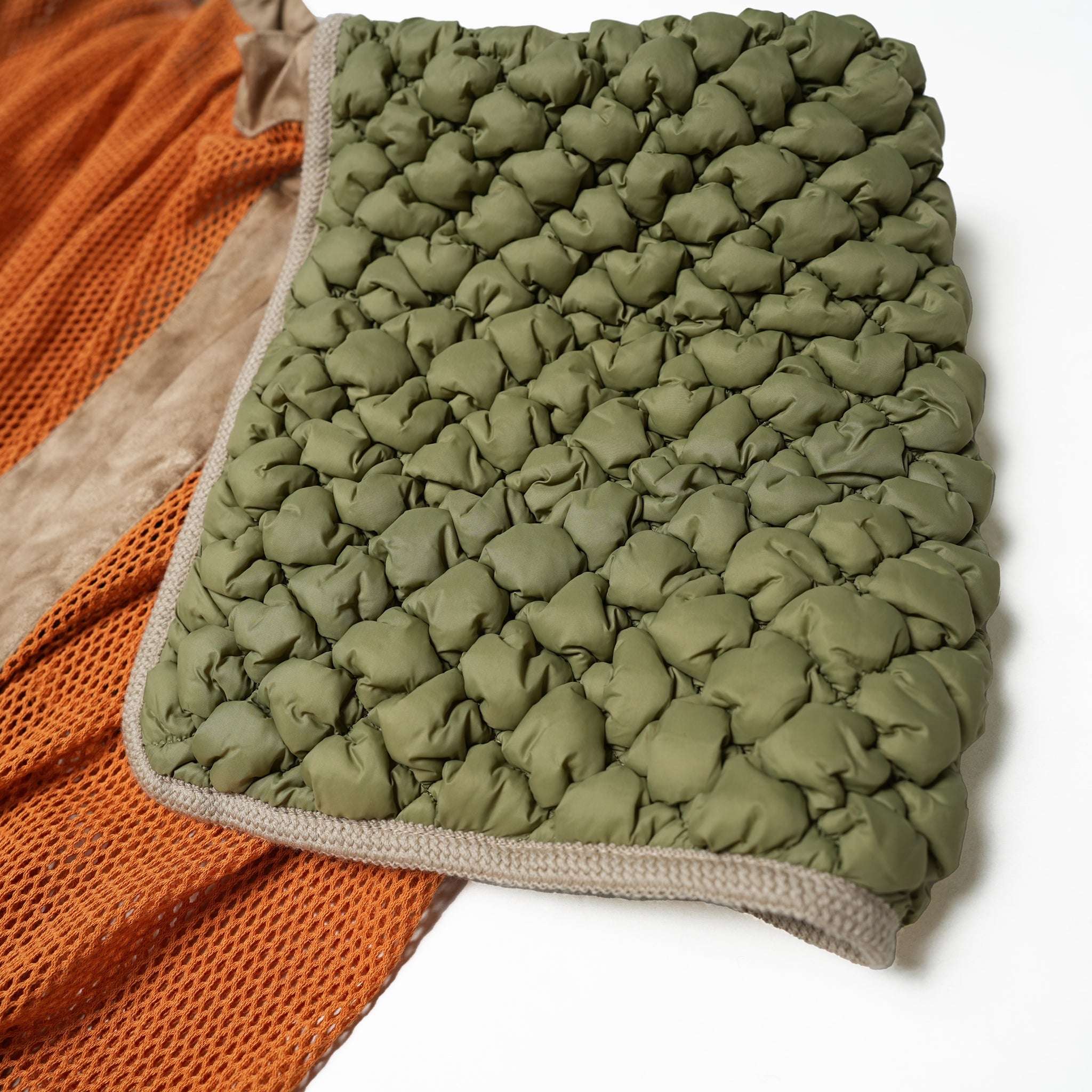 No:OinT-SK02 | Name:Screen door skirt | Color:Orange/Navy【OinT_オーインティー】