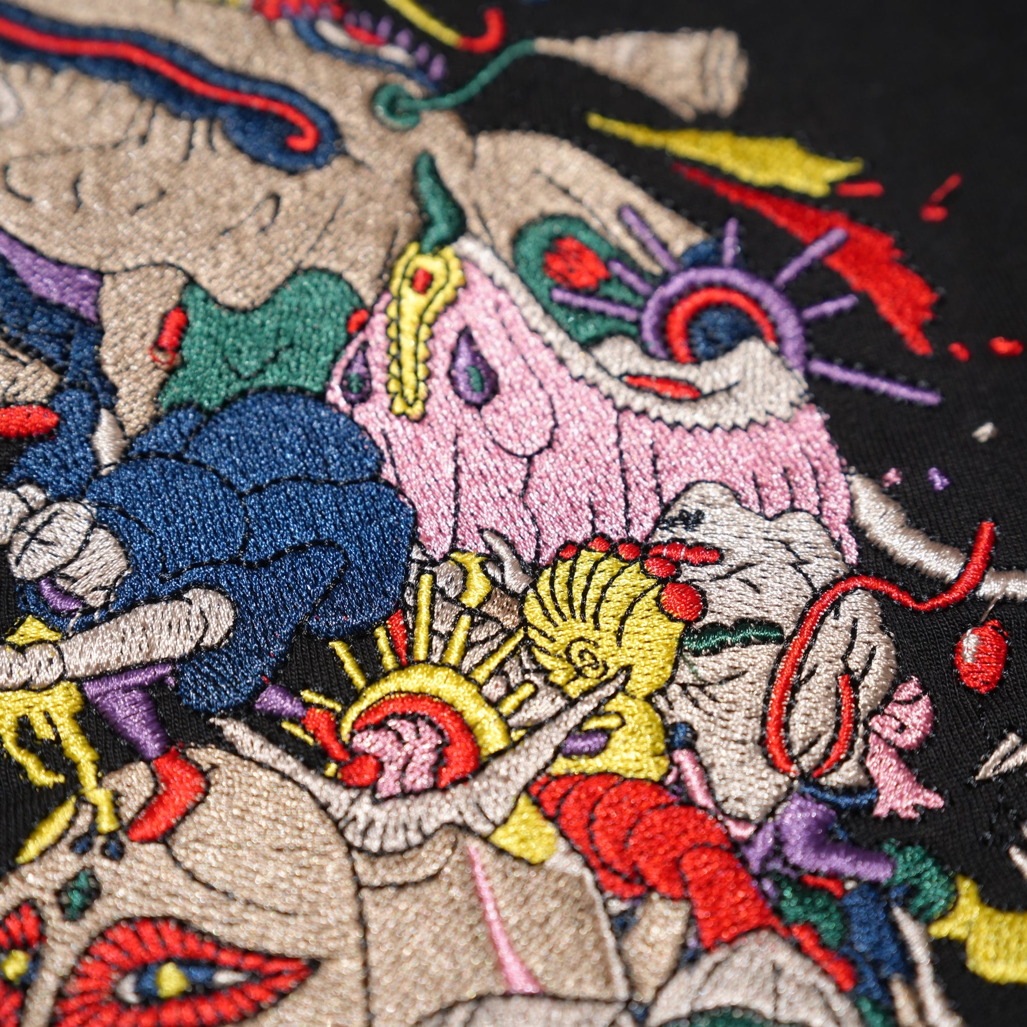 SF24SS-11B | UTAGE Embroi Big Tee | Color:Black【STOF_ストフ】【archive】