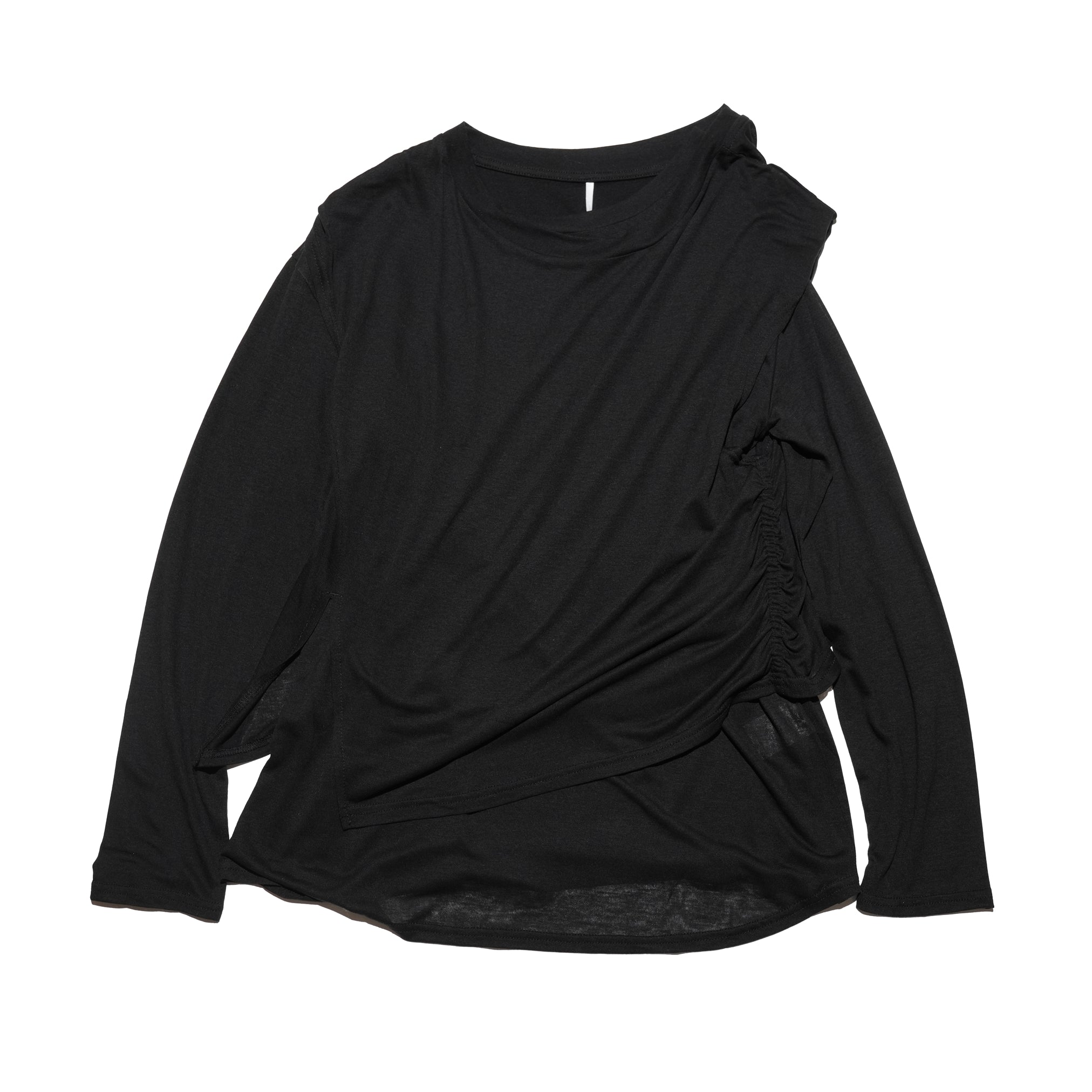 WHT24HBL4047 | SHEER LAYERED TEE | Color:Off White/Black【WHYTO_ホワイト】