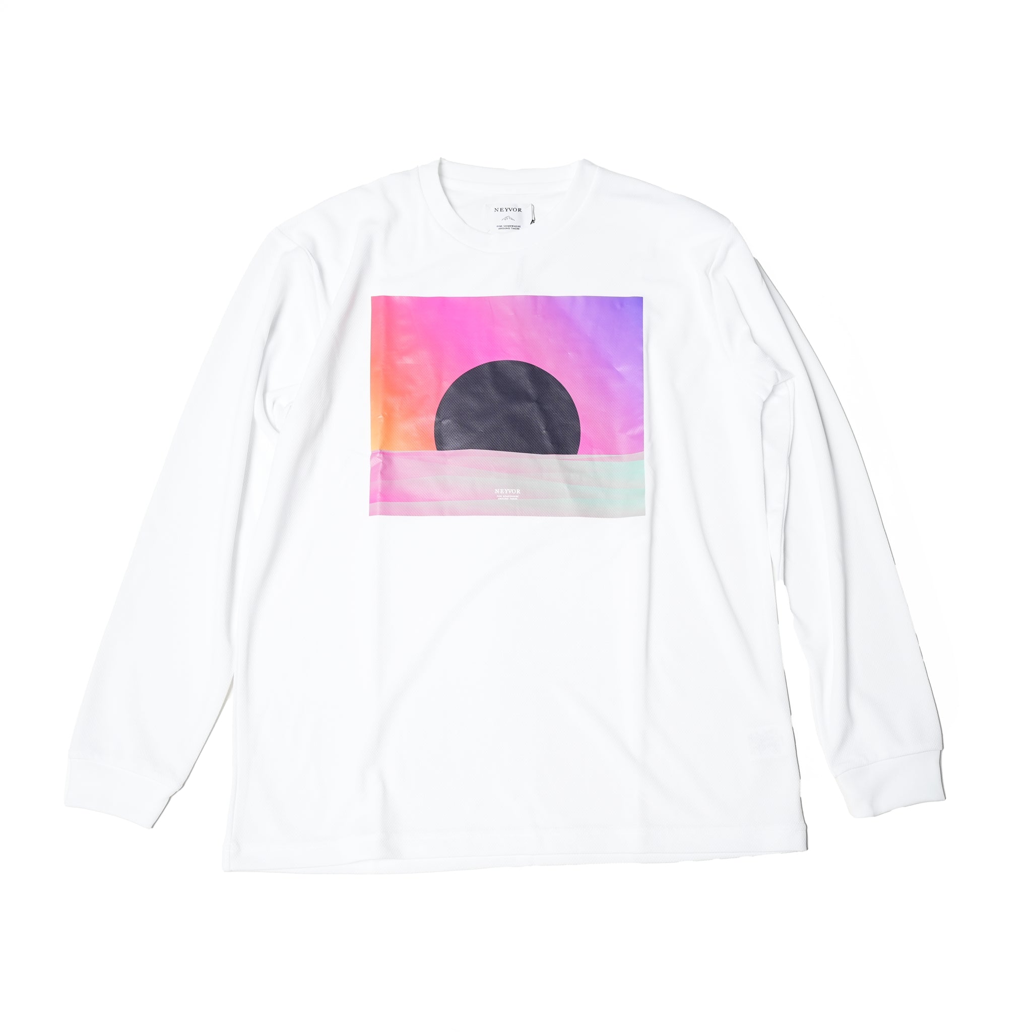 No:NV23AW-13Aa | Name:Dry Comfort L/S Tee/SUNSET | Color:White【NEYVOR_ネイバー】