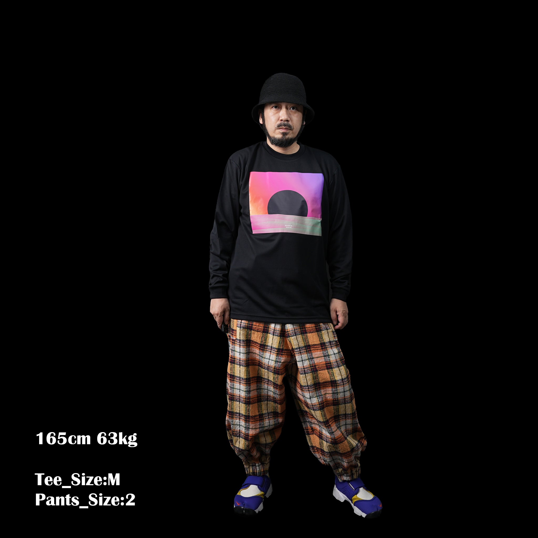 No:NV23AW-13Ab | Name:Dry Comfort L/S Tee/SUNSET | Color:Black【NEYVOR_ネイバー】