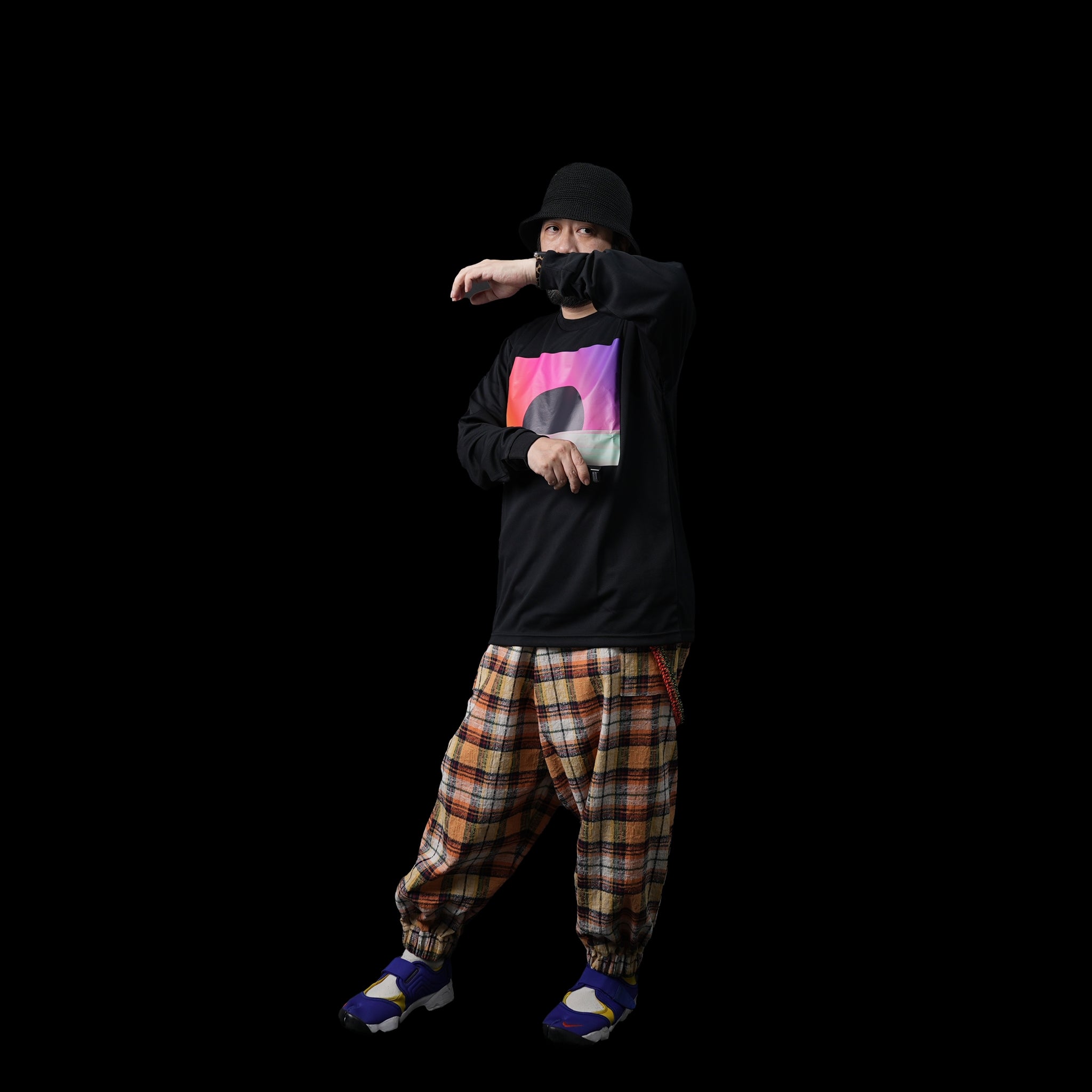 No:NV23AW-13Ab | Name:Dry Comfort L/S Tee/SUNSET | Color:Black【NEYVOR_ネイバー】