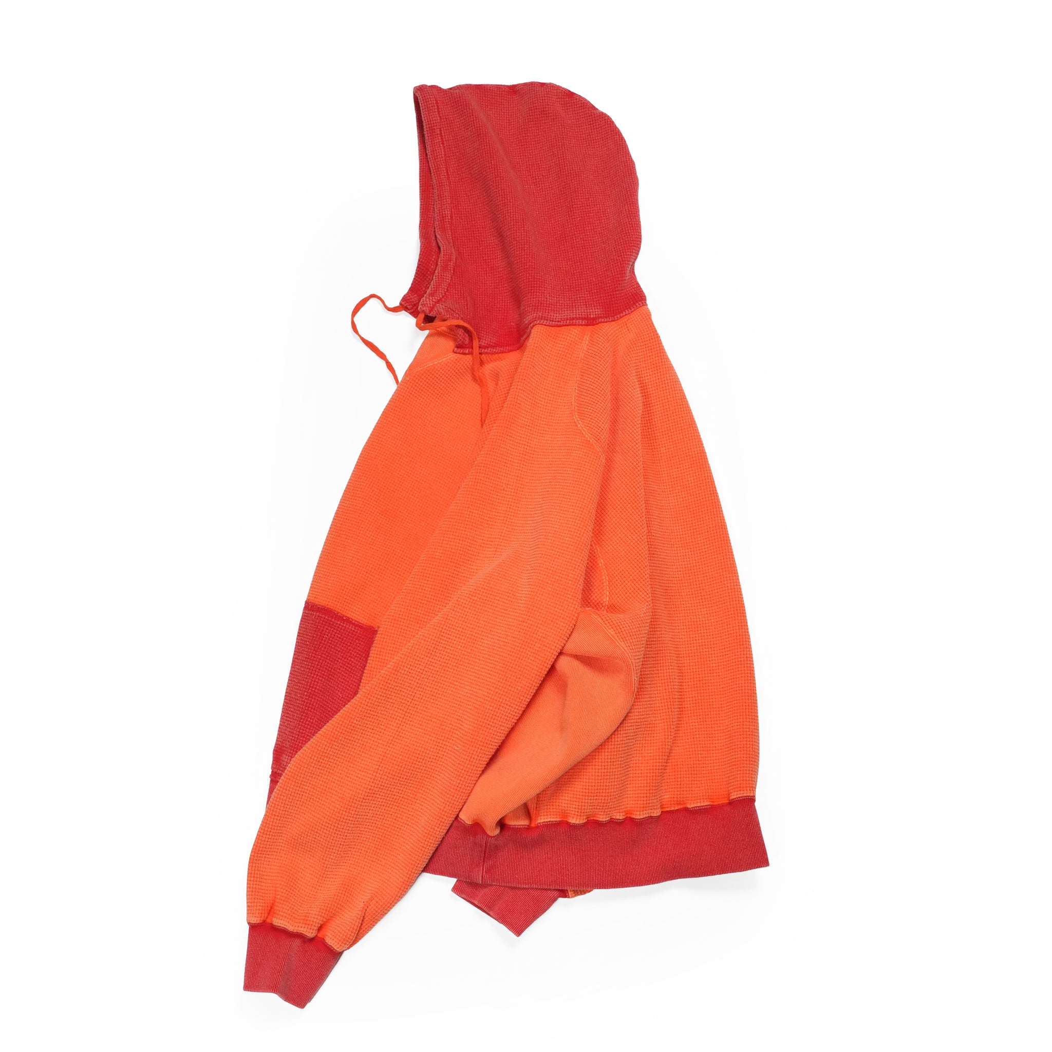 Retrofit hoodie Thermal long tee-vintage dye / McClure -Faded vintage dye | Col_Red×Orange | CZ-ImSt-405_red【IMPRESTORE_インプレストア】