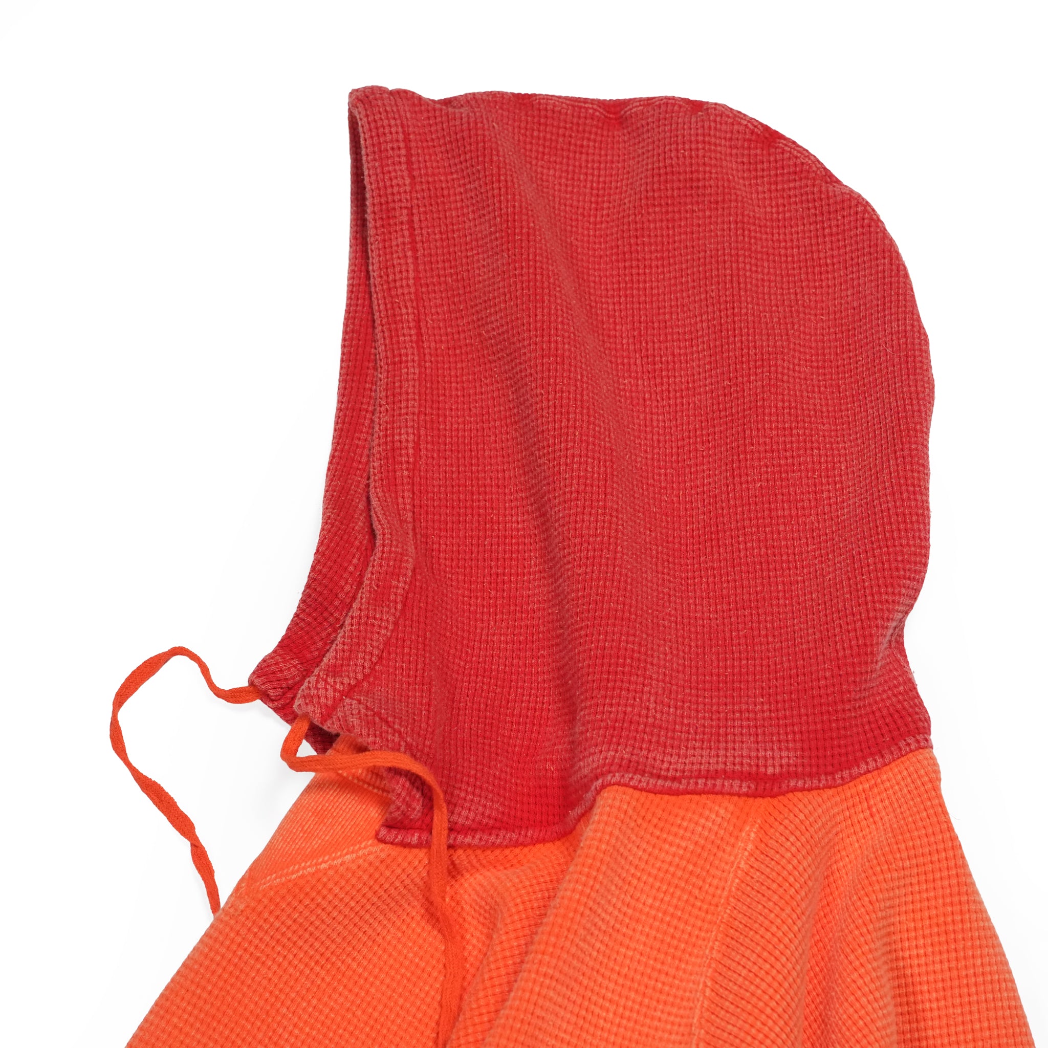 Retrofit hoodie Thermal long tee-vintage dye – McClure -Faded vintage dye (Red×Orange) | IMPRESTORE
