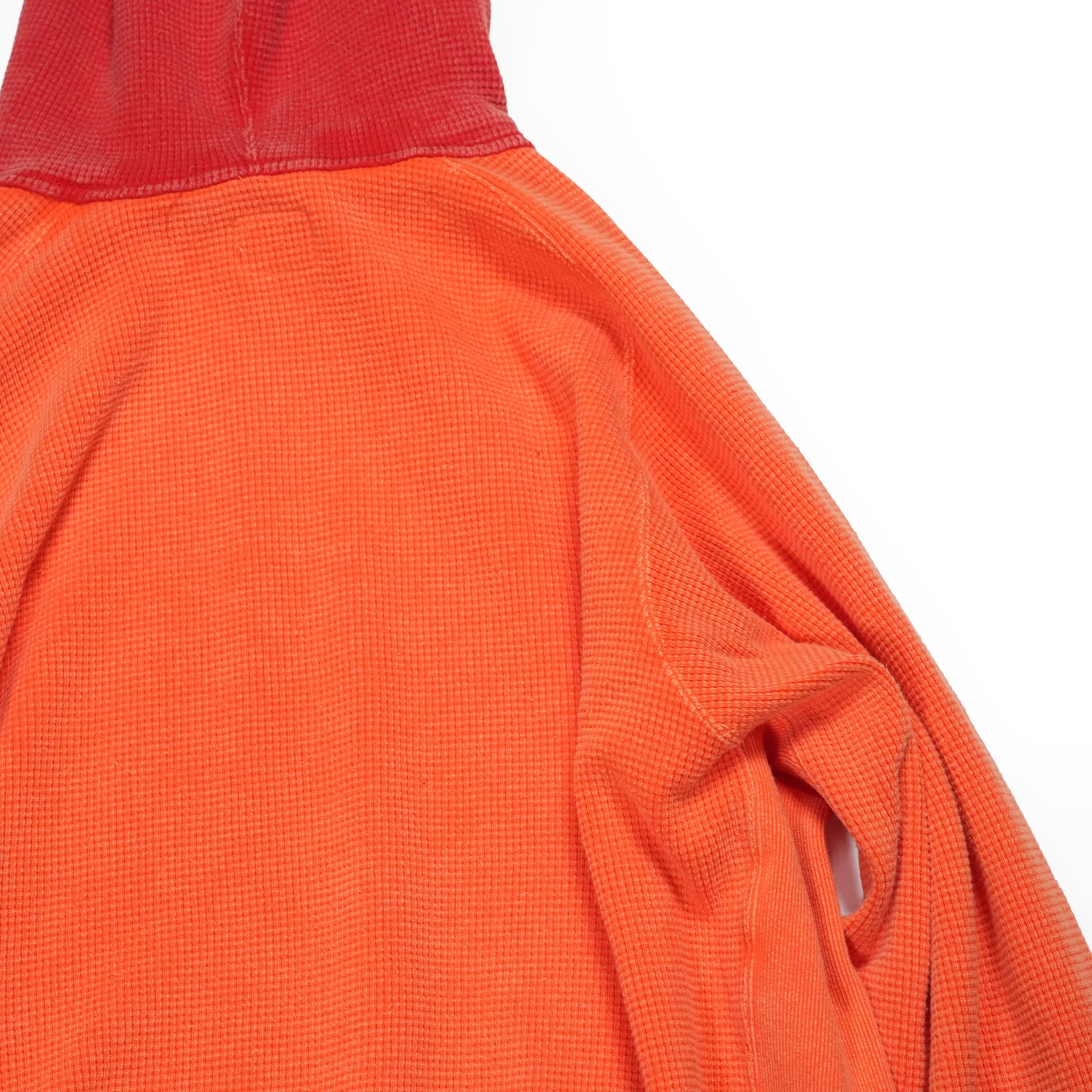 Retrofit hoodie Thermal long tee-vintage dye / McClure -Faded vintage dye | Col_Red×Orange | CZ-ImSt-405_red【IMPRESTORE_インプレストア】