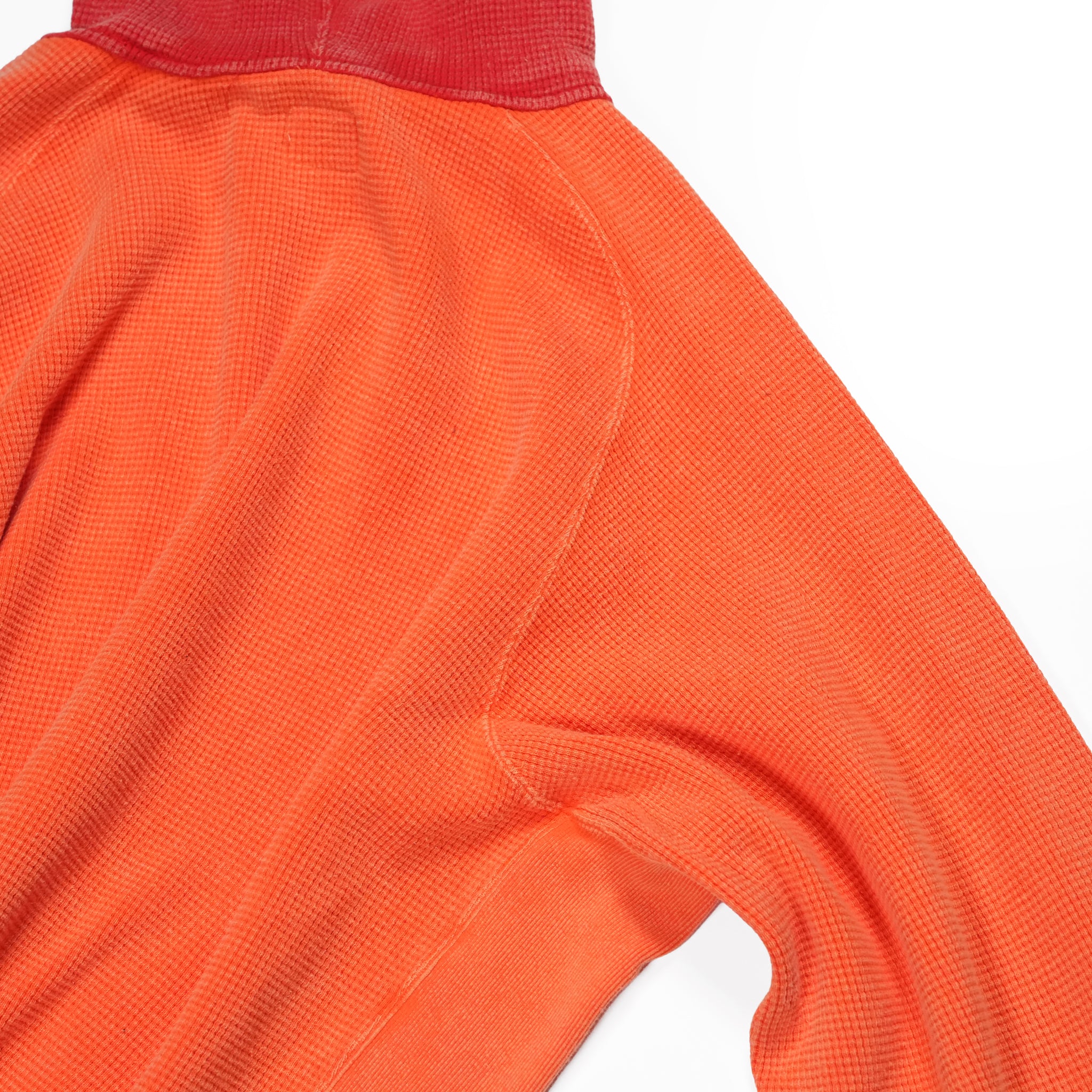 Retrofit hoodie Thermal long tee-vintage dye / McClure -Faded vintage dye | Col_Red×Orange | CZ-ImSt-405_red【IMPRESTORE_インプレストア】