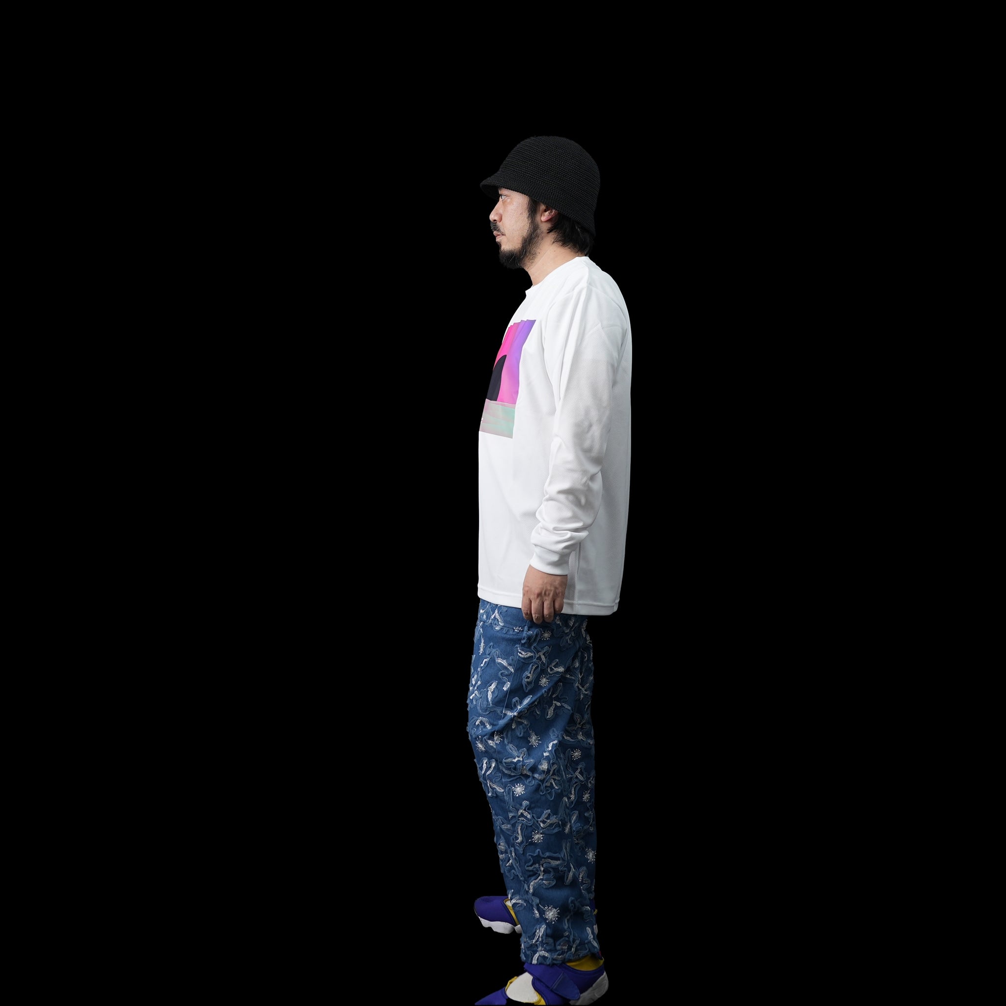 No:NV23AW-13Aa | Name:Dry Comfort L/S Tee/SUNSET | Color:White【NEYVOR_ネイバー】