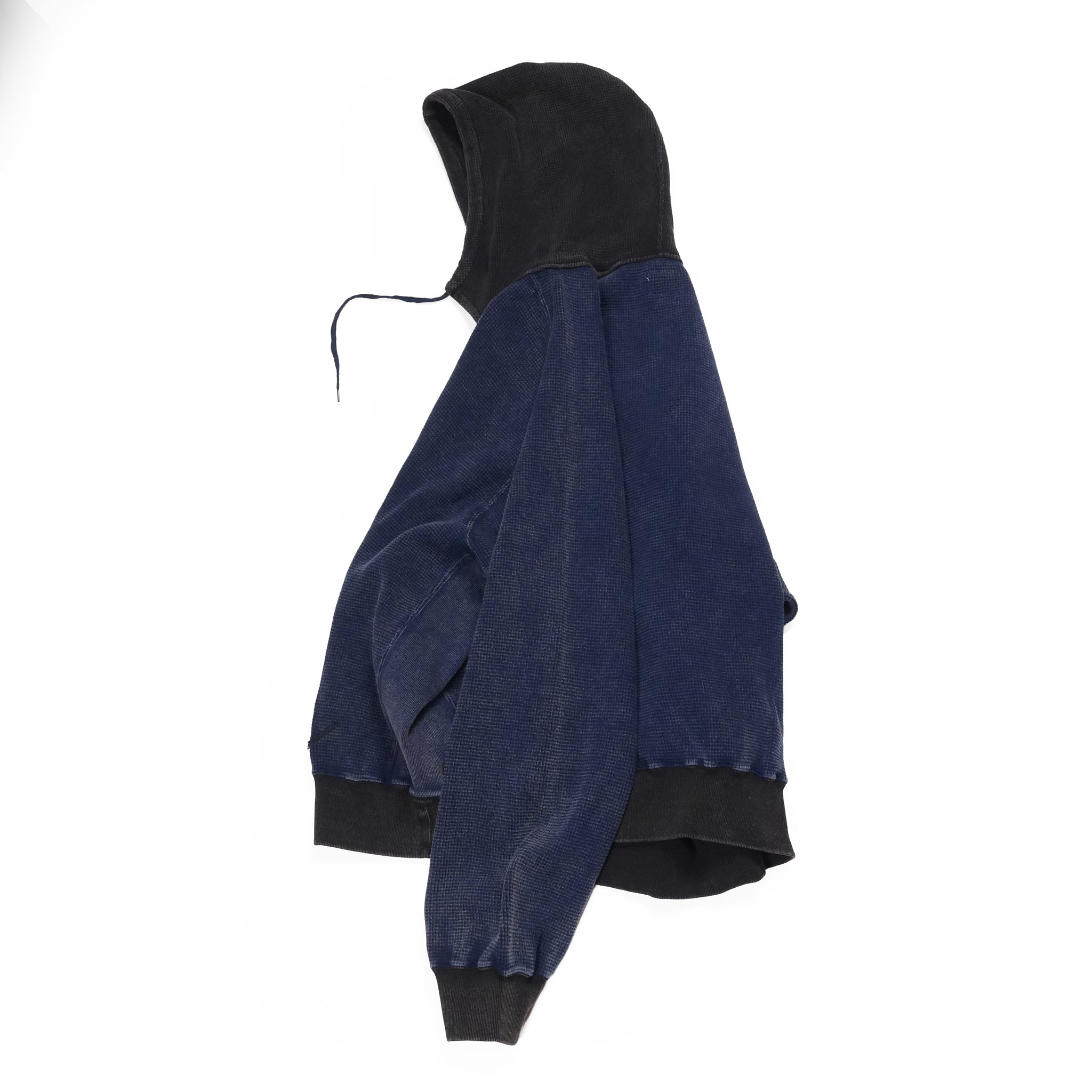 Retrofit hoodie Thermal long tee-vintage dye – McClure -Faded vintage dye (Black×Navy) | IMPRESTORE