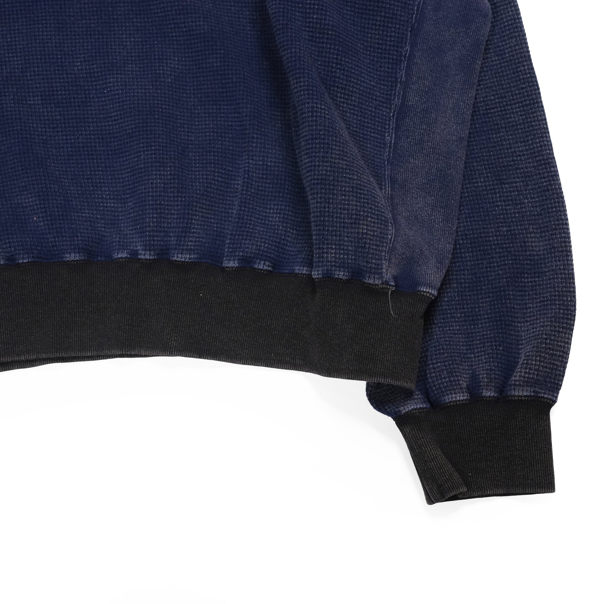 Retrofit hoodie Thermal long tee-vintage dye – McClure -Faded vintage dye (Black×Navy) | IMPRESTORE