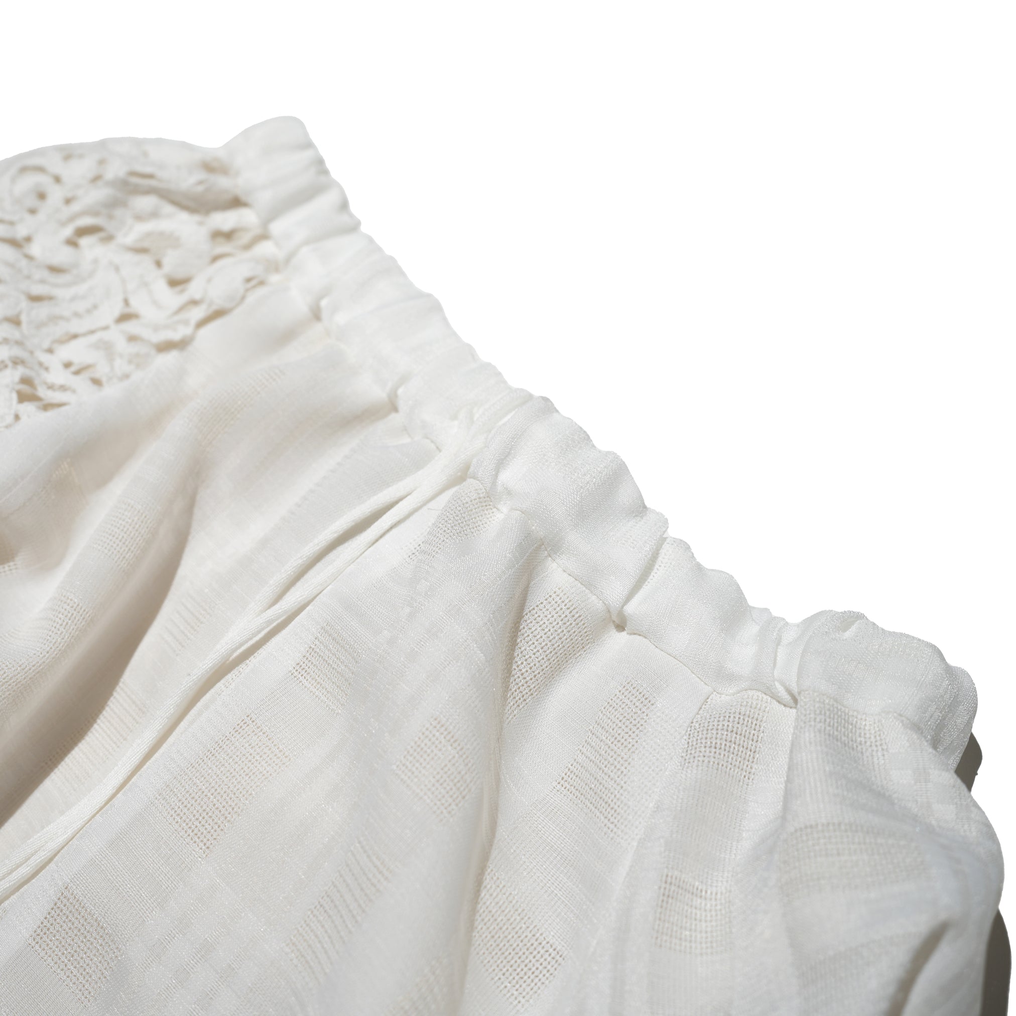 bsd24SS-15A | Skelton Ghost Circular Pants | Color:White【BEDSIDEDRAMA_ベッドサイドドラマ】【archive】