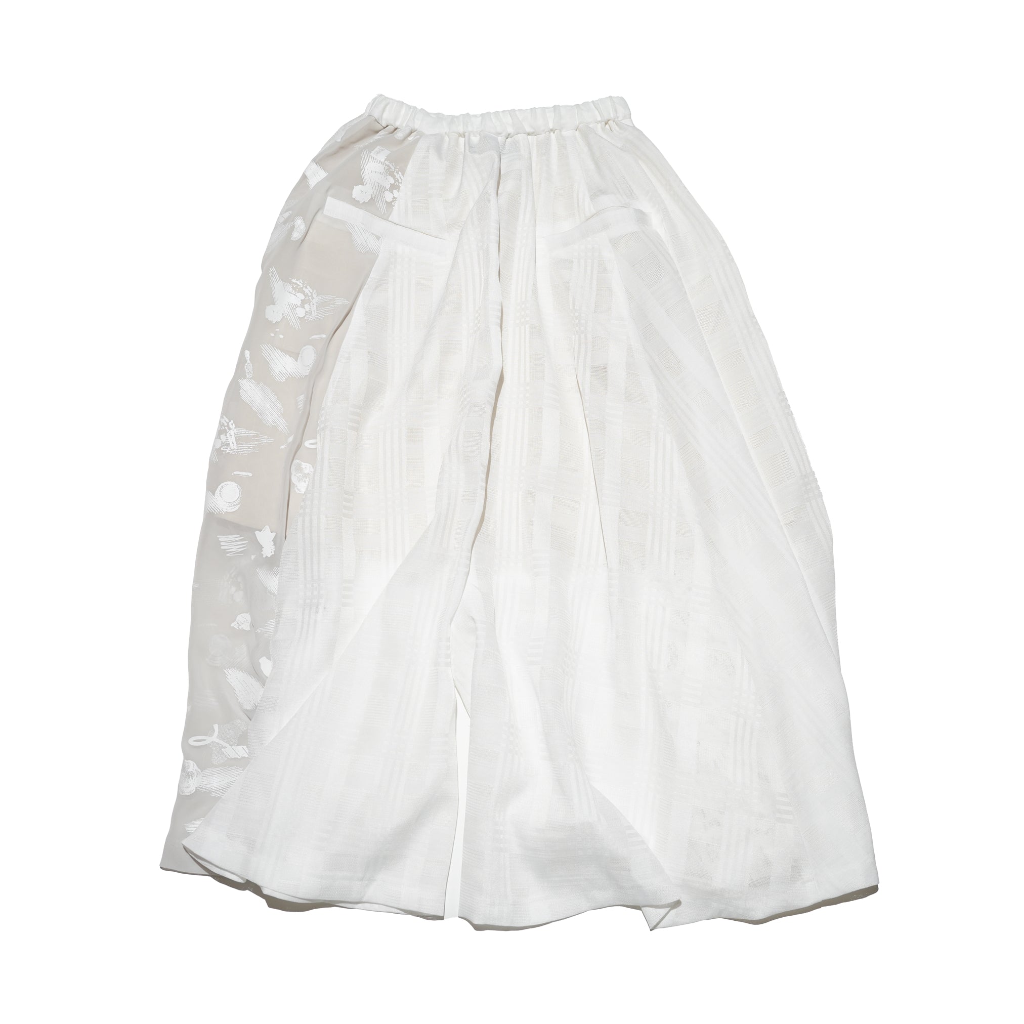 bsd24SS-15A | Skelton Ghost Circular Pants | Color:White【BEDSIDEDRAMA_ベッドサイドドラマ】【archive】